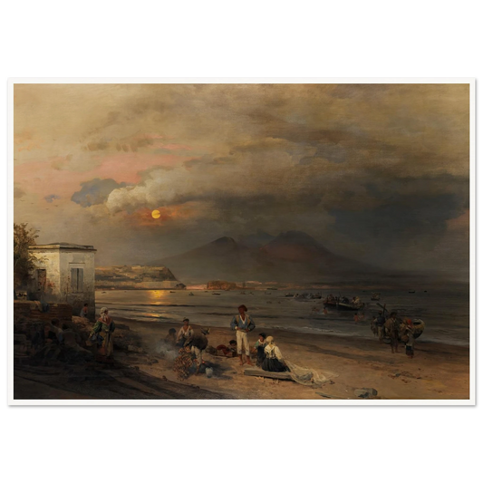 Golf von Neapel (1876) Art Print | Oswald Achenbach-Quipham Collections