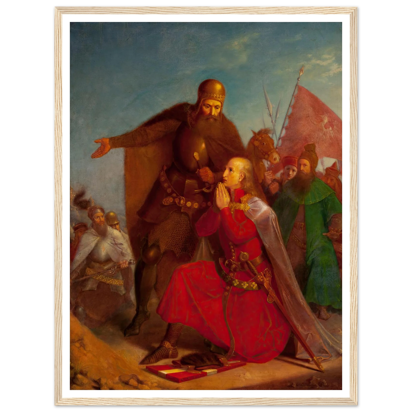 Władysław Jagiełło and Vytautas praying before the battle of Grunwald (1855) Art Print | Jan Matejko-Quipham Collections