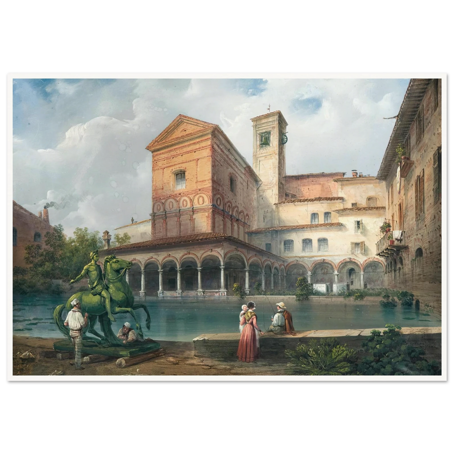 Milan, Church of Santa Maria alla Fontana Art Print | Carlo Bossoli-Quipham Collections