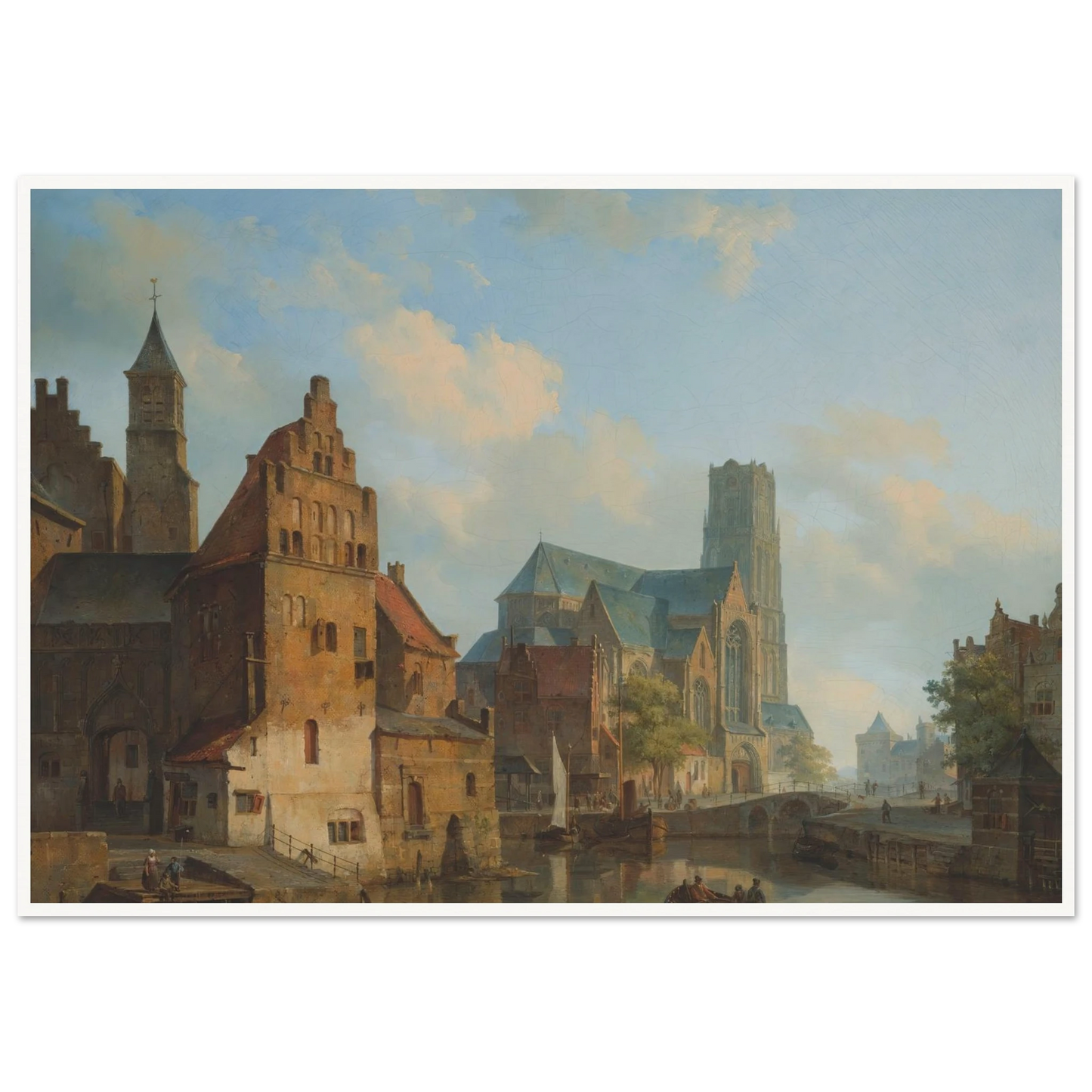 A View Of The Delftse Vaart And St Laurens Church, Rotterdam (1840) Art Print | Cornelis Springer-Quipham Collections