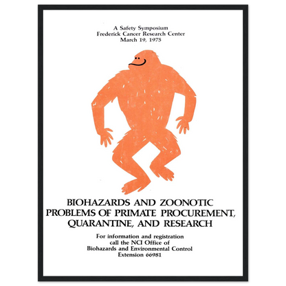 Biohazards and zoonotic problems of primate procurement, quarantine, and research (1975) Art Print | National Institutes of Health-Quipham Collections