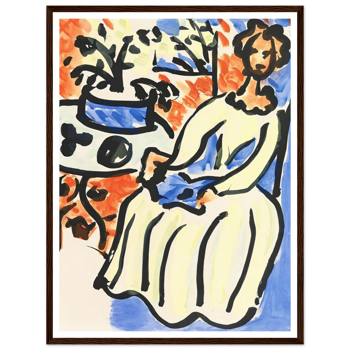 Marie-José en robe jaune (1950) Art Print | Henri Matisse-Quipham Collections