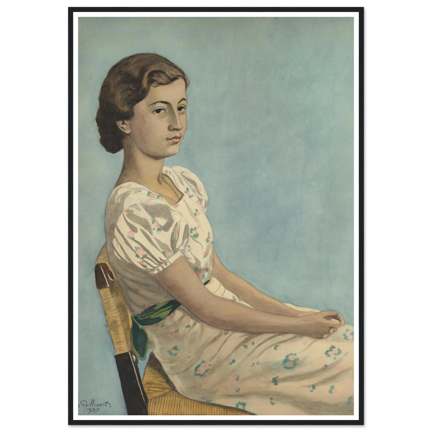 Portret van Mejuffrouw Simonne Kremer (1937) Art Print | Leon Spilliaert-Quipham Collections