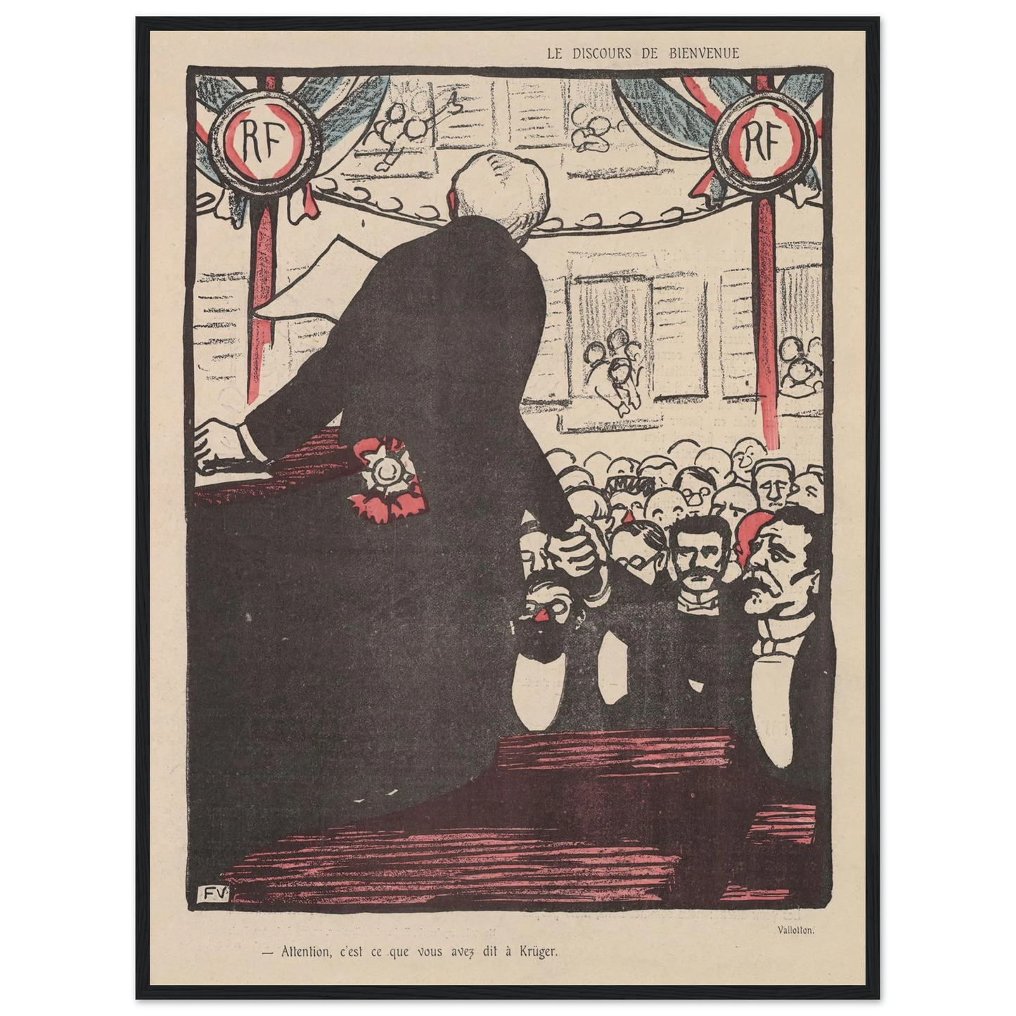 9 mai 1903 Art Print | Felix Vallotton - Framed Poster - 30x40 cm / 12x16″ - Black frame