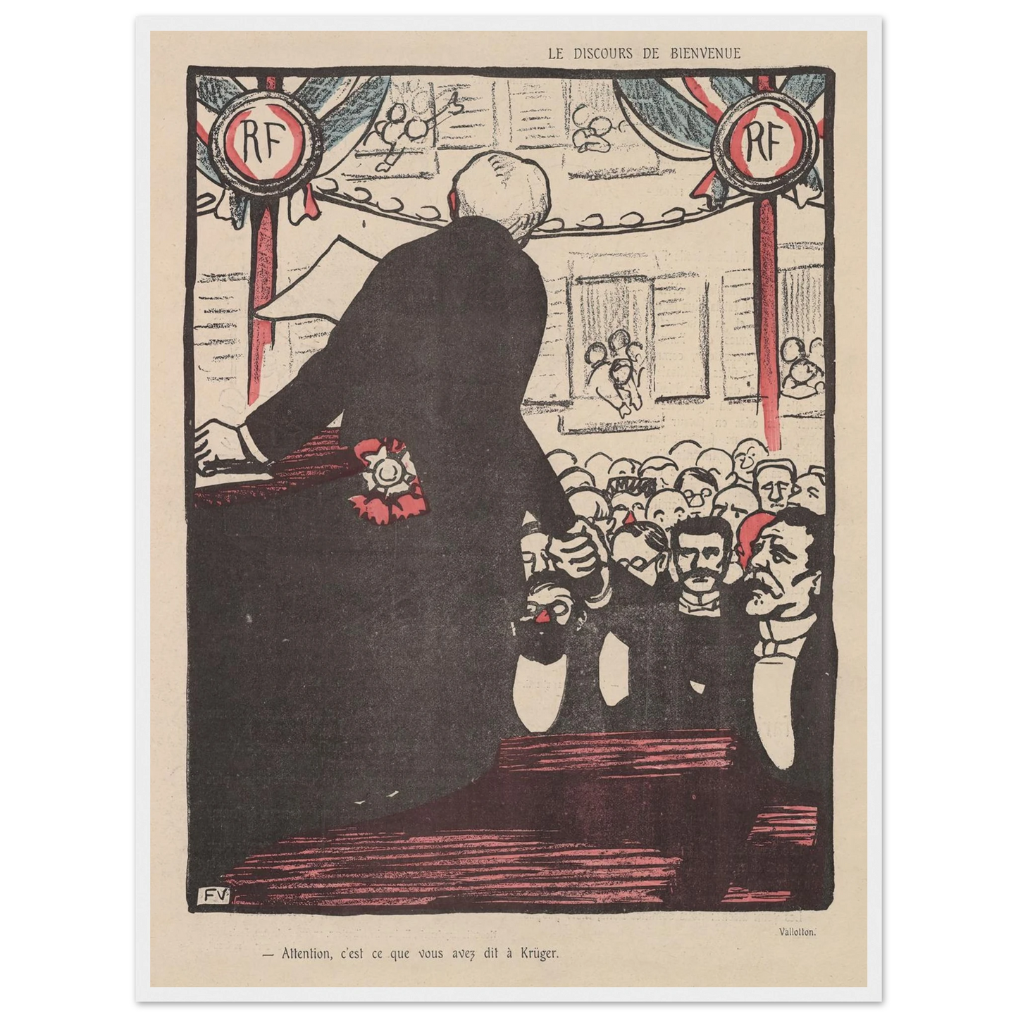 9 mai 1903 Art Print | Felix Vallotton - Framed Poster - 30x40 cm / 12x16″ - Black frame