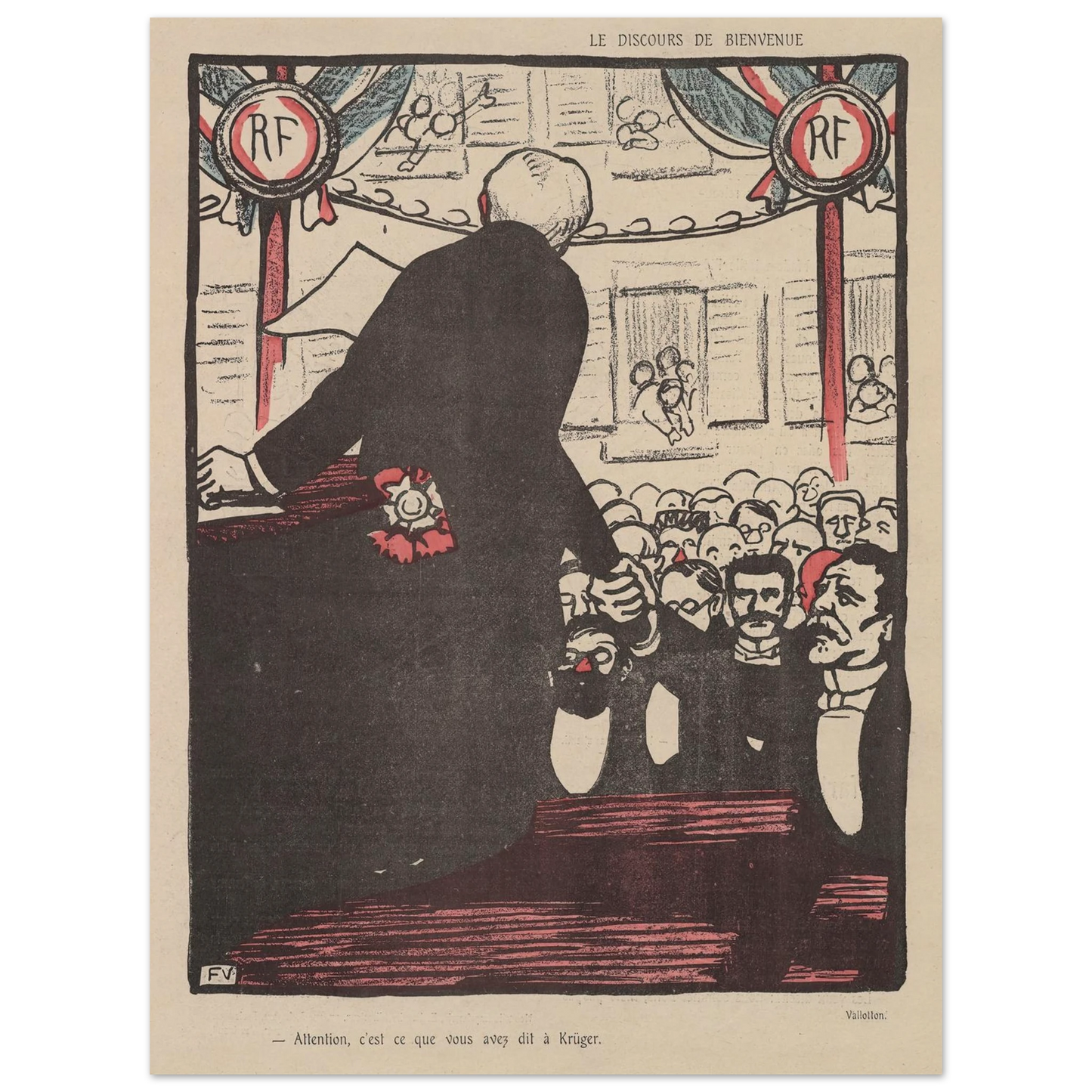 9 mai 1903 Art Print | Felix Vallotton - Framed Poster - 30x40 cm / 12x16″ - Black frame