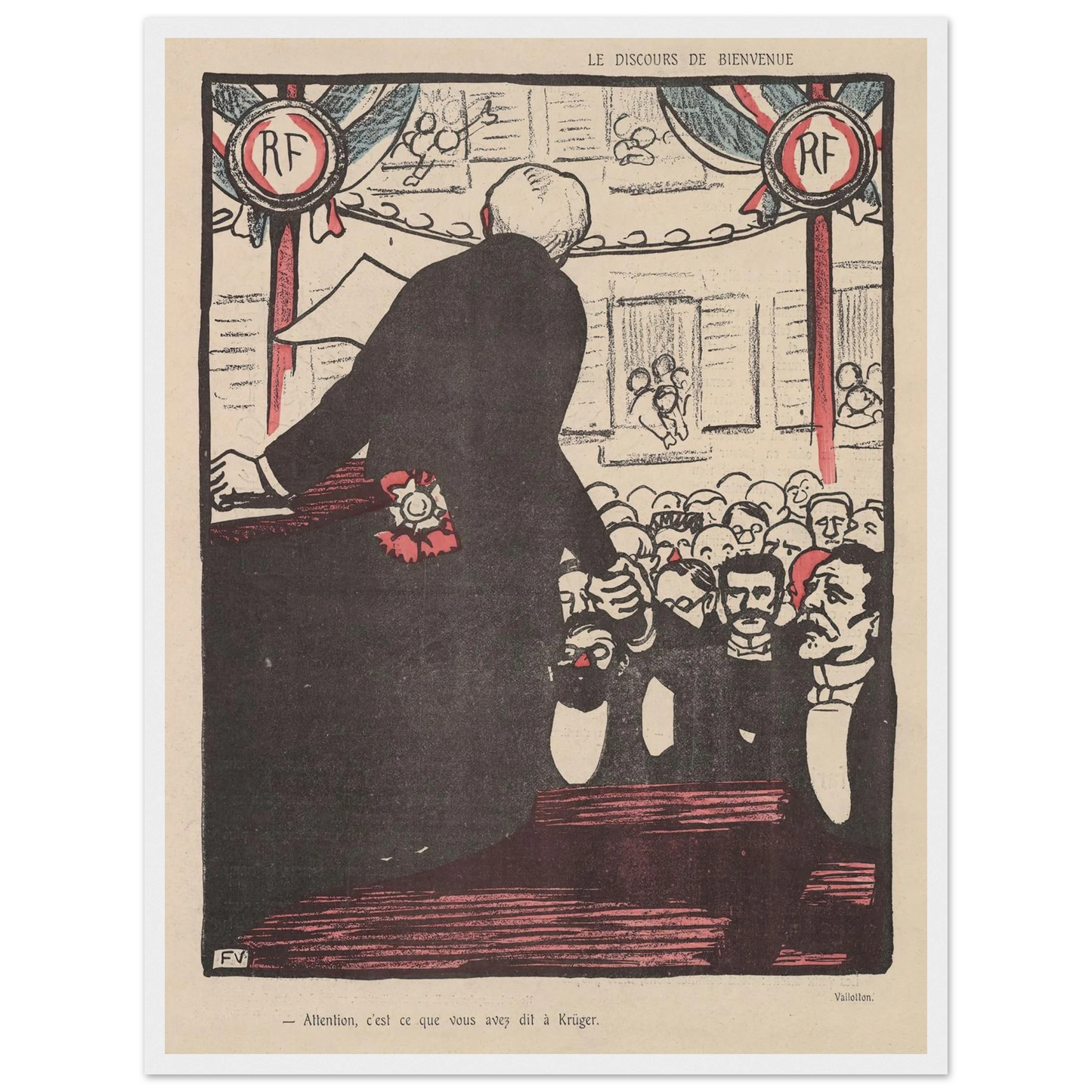 9 mai 1903 Art Print | Felix Vallotton - Framed Poster - 30x40 cm / 12x16″ - Black frame