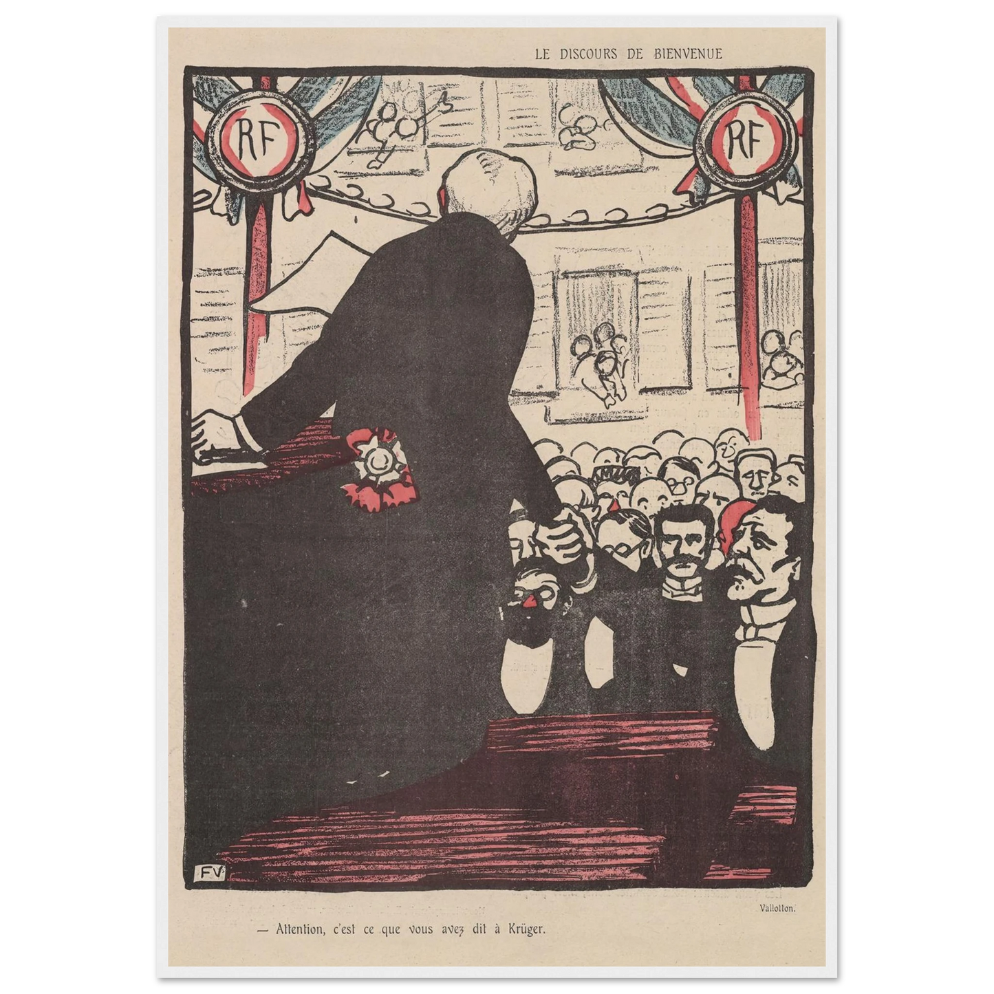 9 mai 1903 Art Print | Felix Vallotton - Framed Poster - 30x40 cm / 12x16″ - Black frame