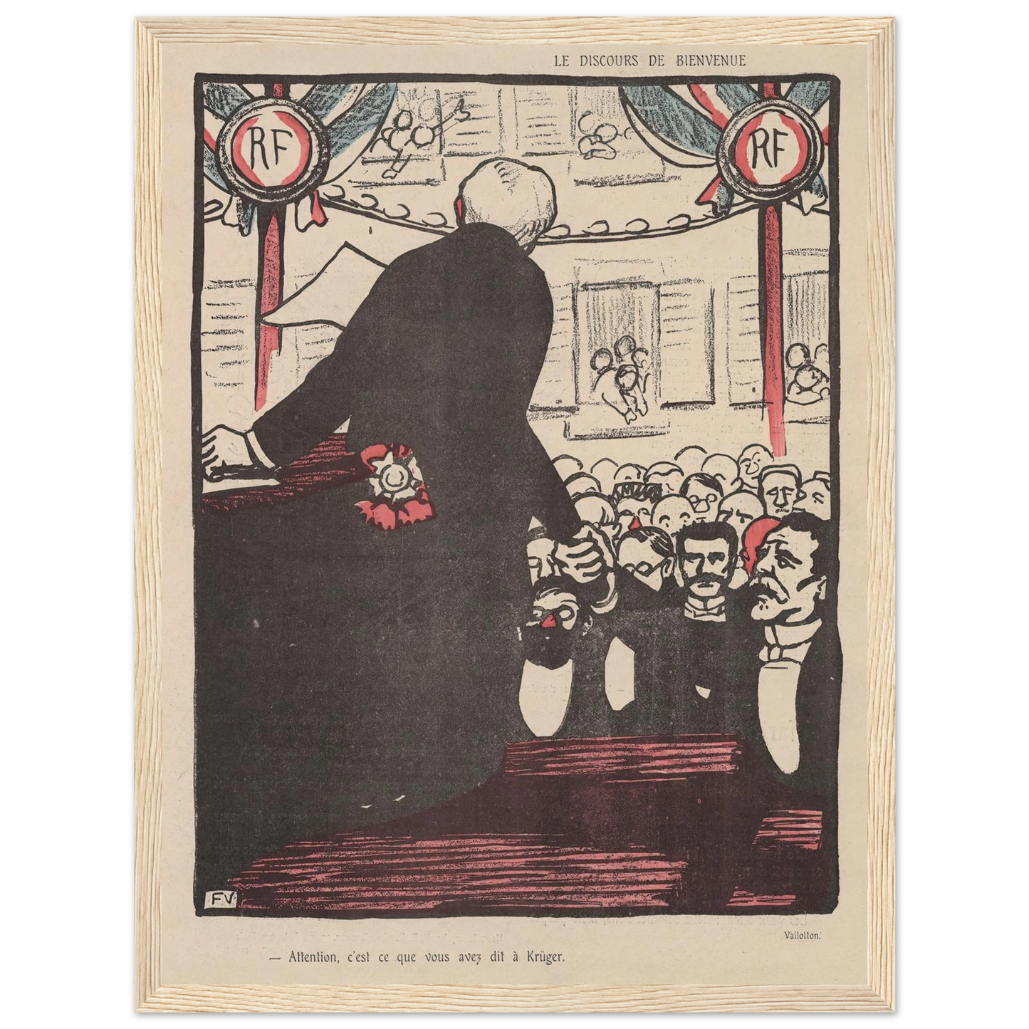 9 mai 1903 Art Print | Felix Vallotton - Framed Poster - 30x40 cm / 12x16″ - Black frame