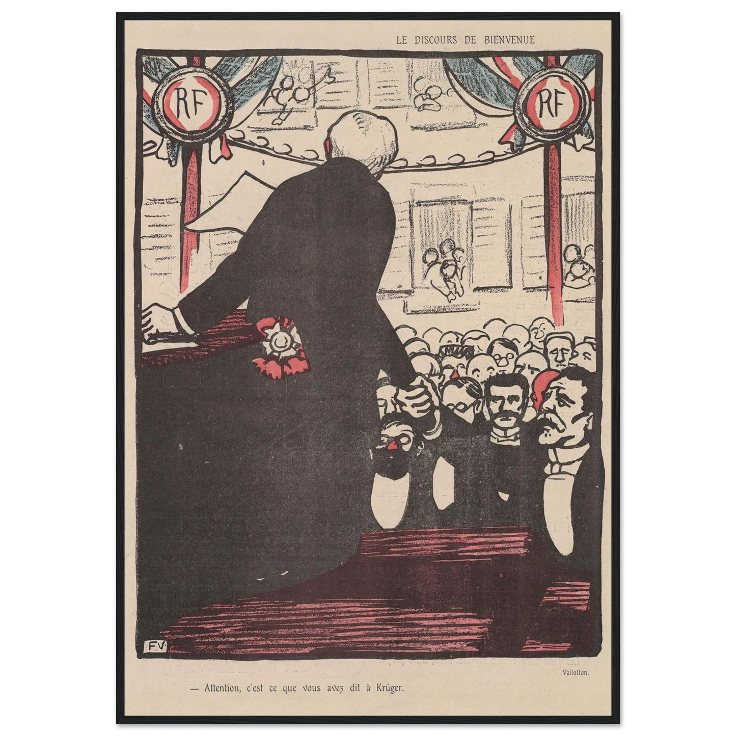 9 mai 1903 Art Print | Felix Vallotton - Framed Poster - 30x40 cm / 12x16″ - Black frame