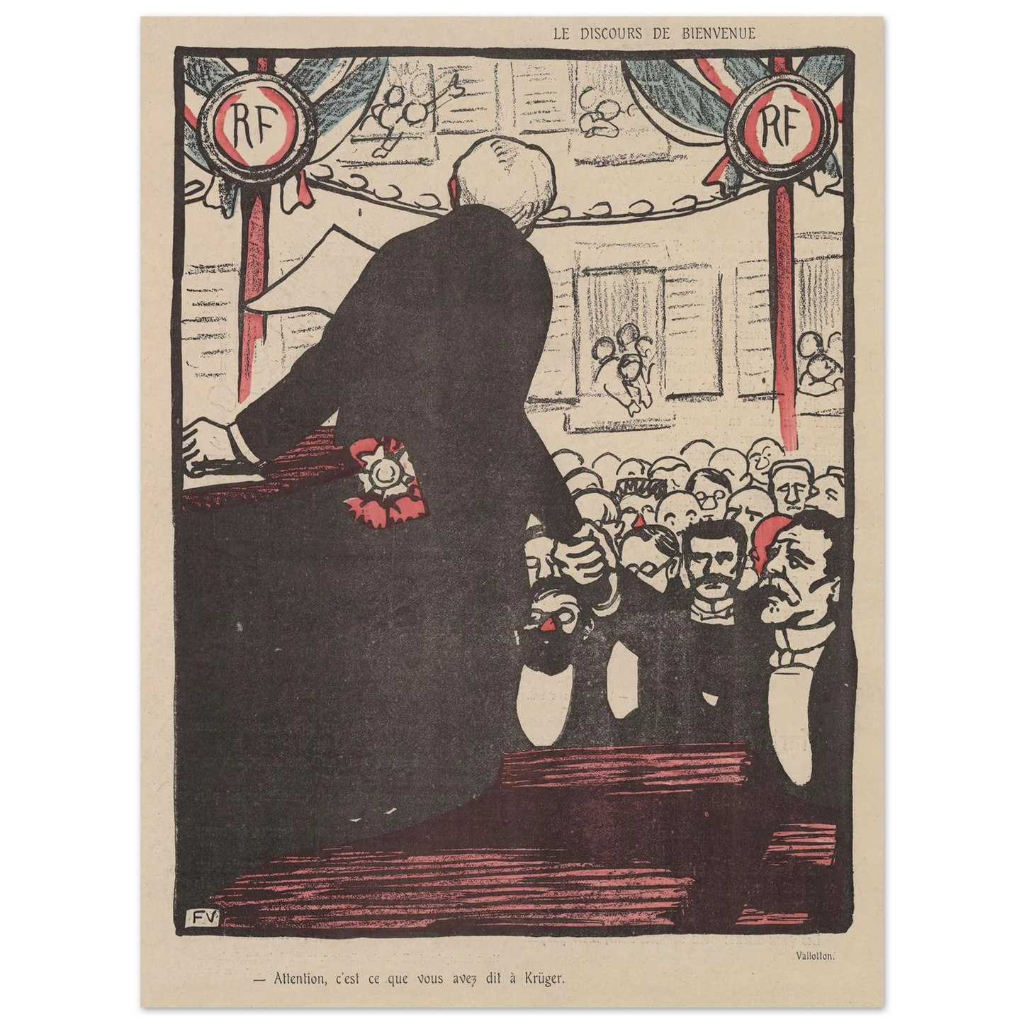 9 mai 1903 Art Print | Felix Vallotton - Framed Poster - 30x40 cm / 12x16″ - Black frame