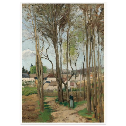 Le village à travers les arbres (circa 1869) Art Print | Camille Pissarro-Quipham Collections