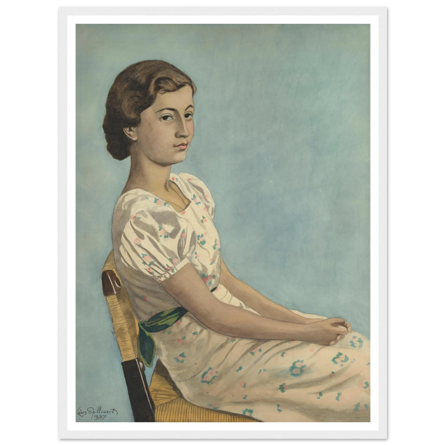 Portret van Mejuffrouw Simonne Kremer (1937) Art Print | Leon Spilliaert-Quipham Collections