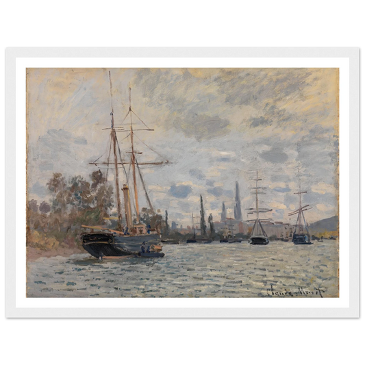 The Seine near Rouen (ca 1874) Art Print | Claude Monet-Quipham Collections