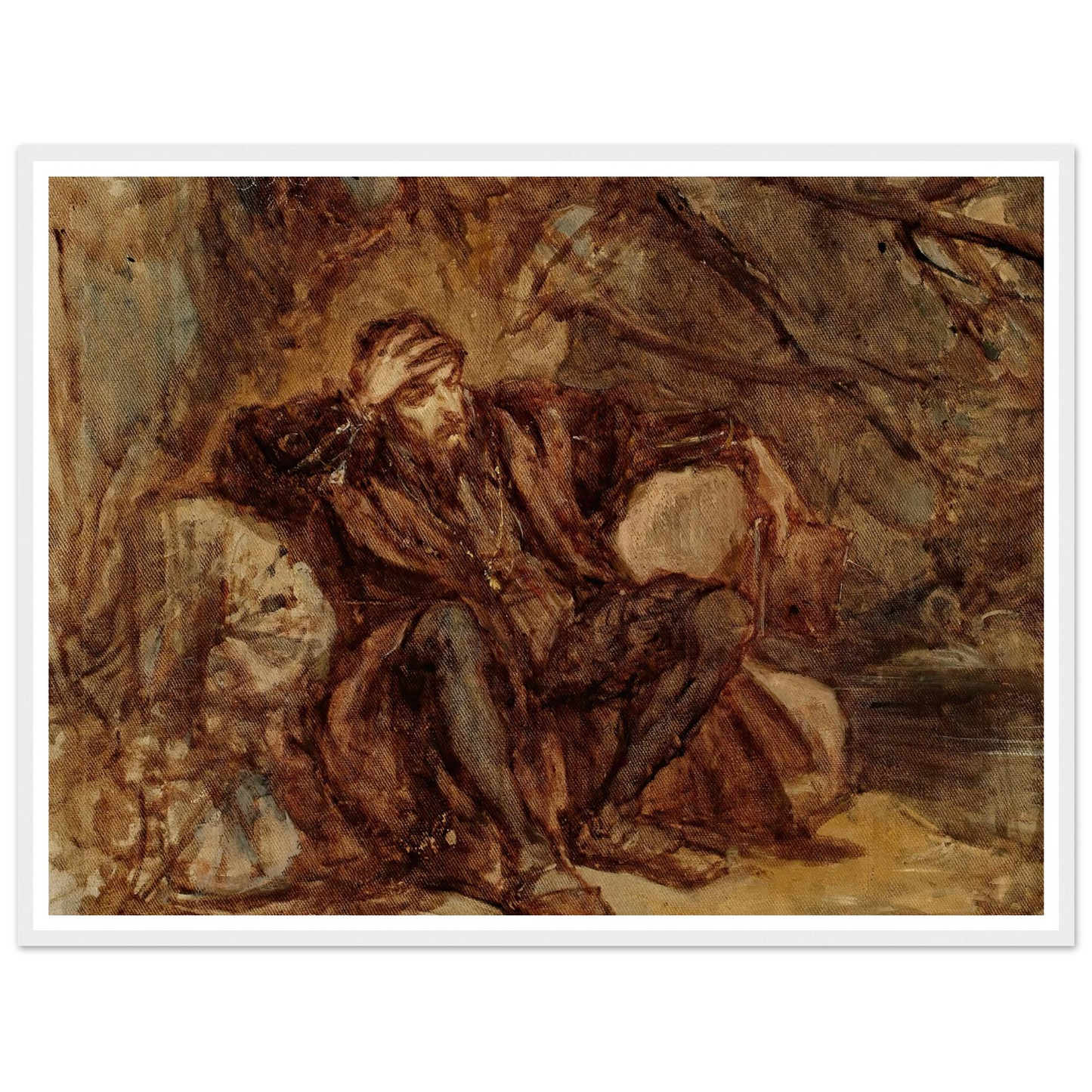 Sigismund Augustus in the Vilnius garden, sketch (1865) Art Print | Jan Matejko-Quipham Collections