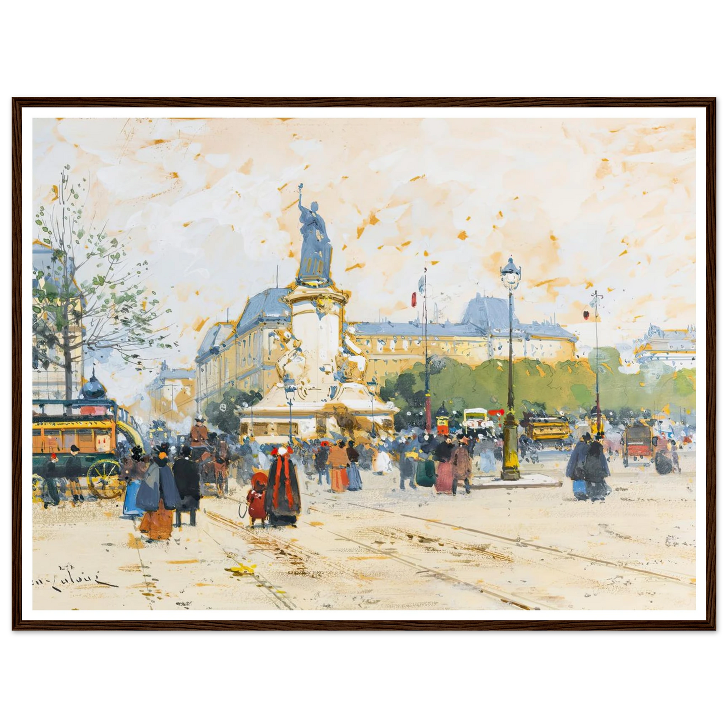 La Place De La République Art Print | Eugene Galien Laloue-Quipham Collections