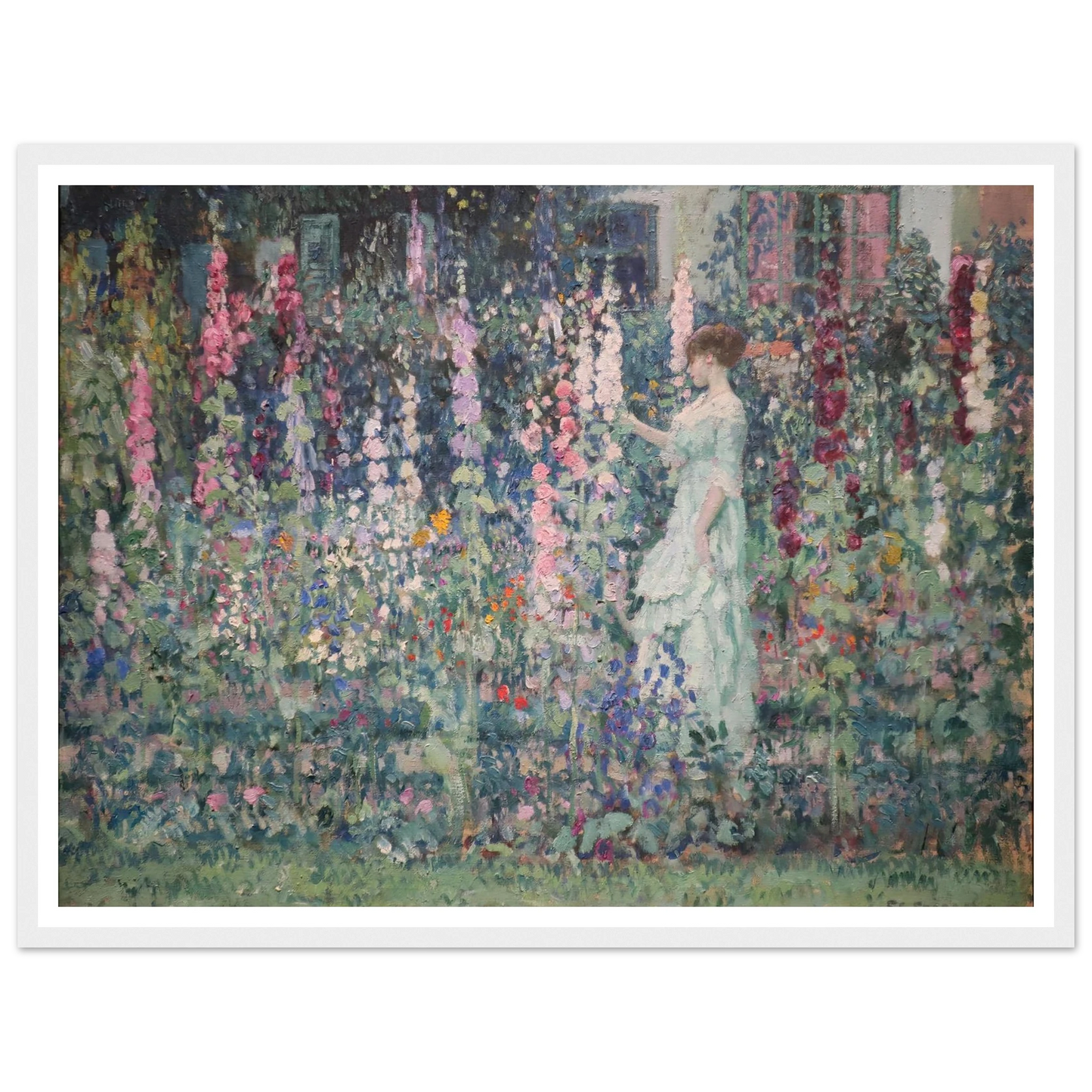 Hollyhocks (by 1911) Art Print | Frederick Carl Frieseke-Quipham Collections