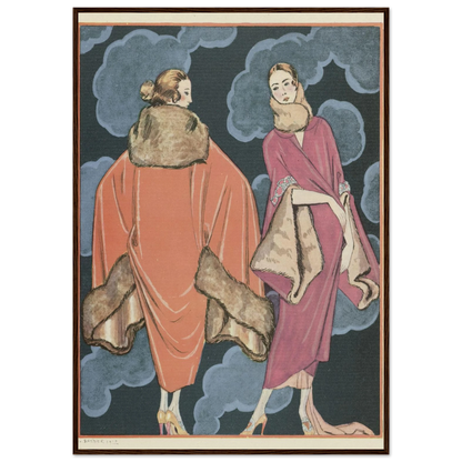 Deux heures du matin; Manteaux, de Worth (1923) Art Print | George Barbier-Quipham Collections