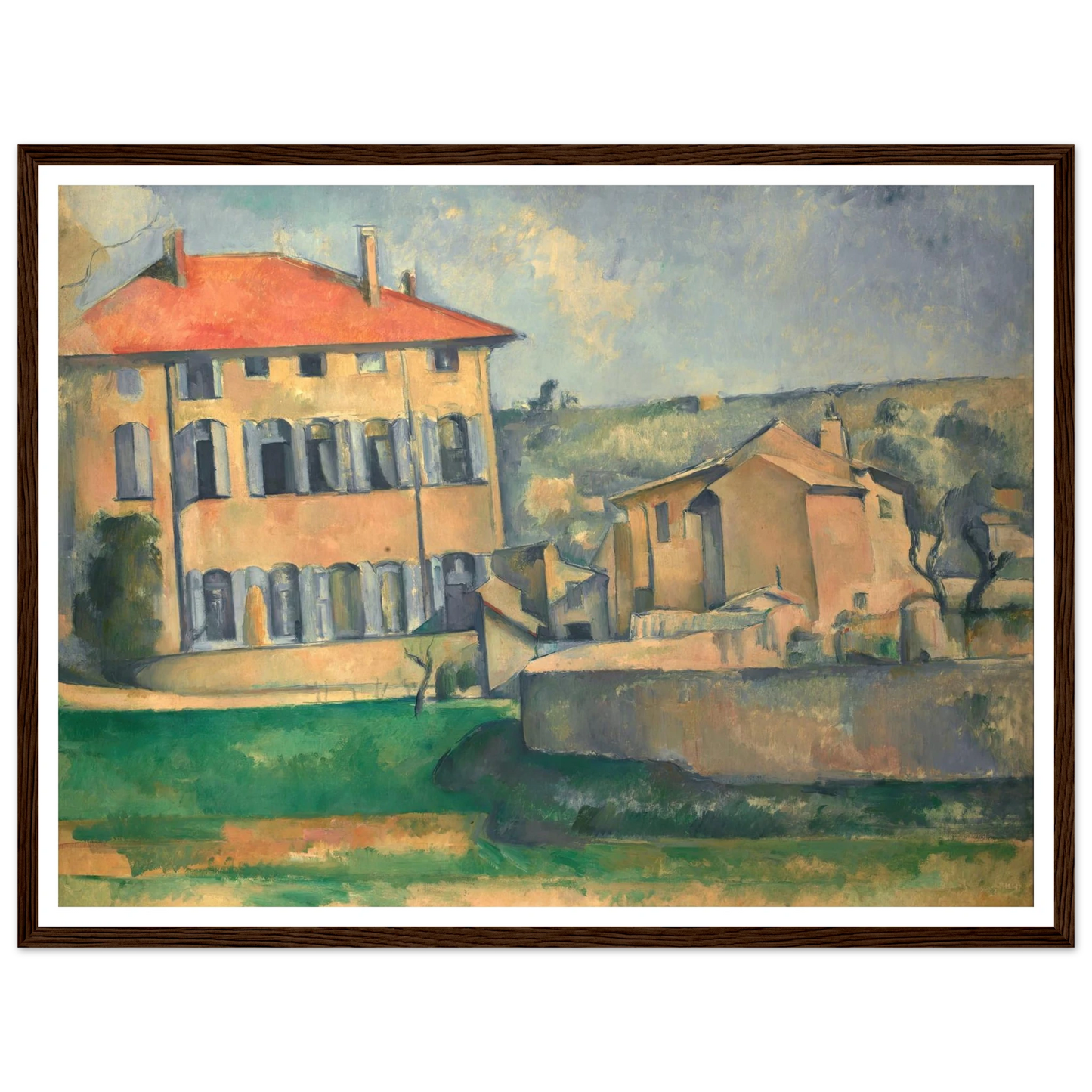 House in Aix (1885 - 1887) Art Print | Paul Cezanne-Quipham Collections