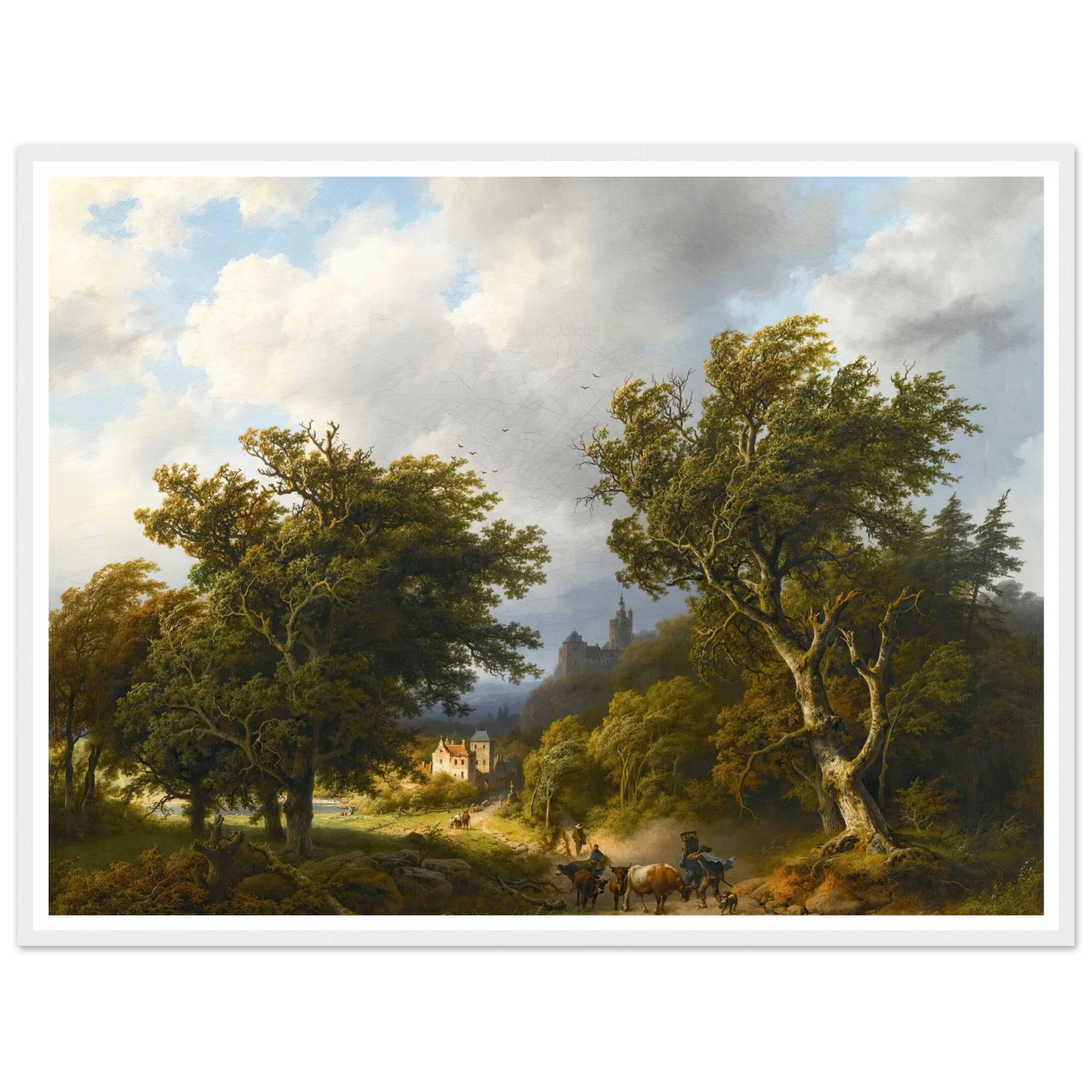 The gust of wind (1855) Art Print | Barend Cornelis Koekkoek-Quipham Collections
