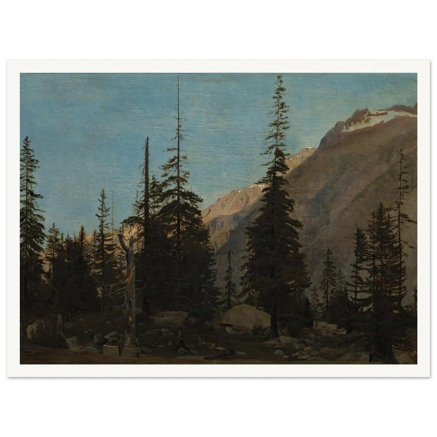 Alpine Landscape, The Handegg, Switzerland (1850s) Art Print | Jean Leon Gerome-Quipham Collections