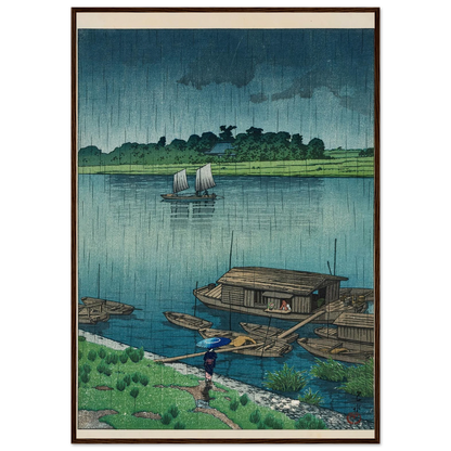 Samidare (Arakawa) (Early summer rain at Arakawa) (1932) Art Print | Kawase Hasui-Quipham Collections