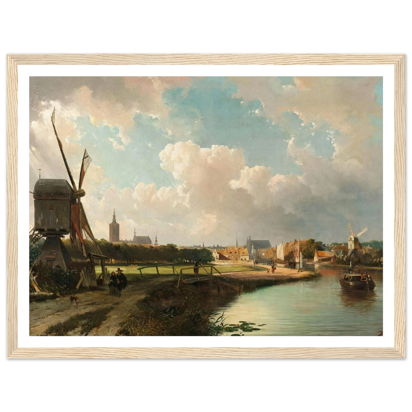 View of The Hague from the Delftse Vaart in the Seventeenth Century (1852) Art Print | Cornelis Springer-Quipham Collections