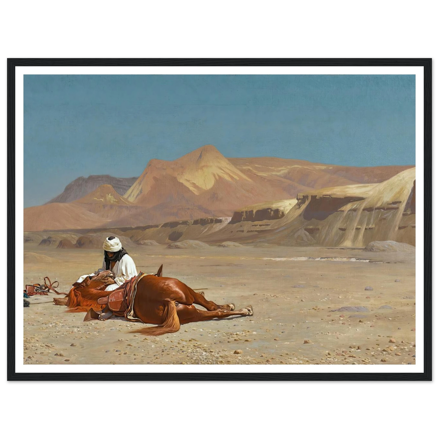 Rider and His Steed In The Desert Art Print | Jean Leon Gerome-Quipham Collections