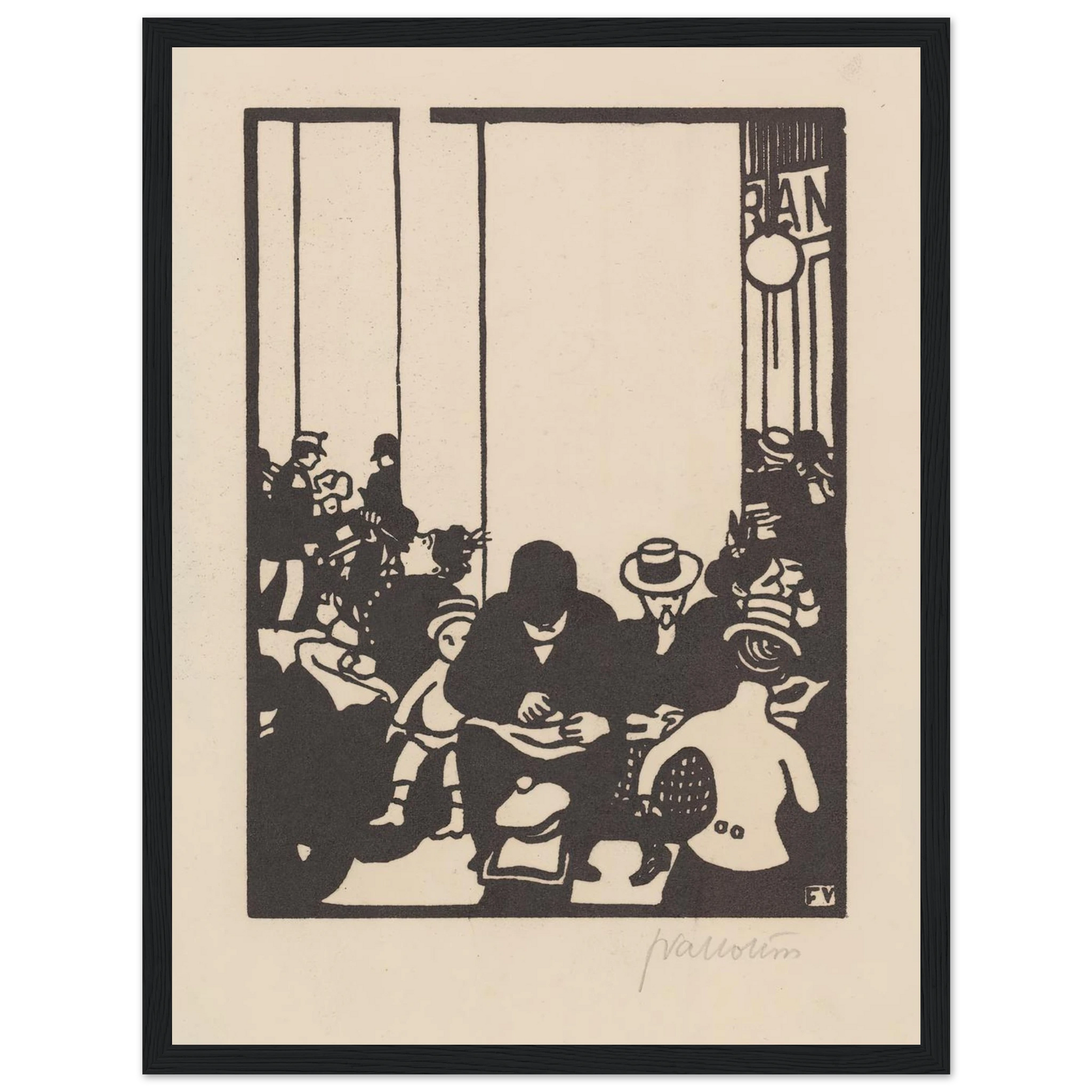 Five O’Clock (Cinq heures) (1901) Art Print | Felix Vallotton-Quipham Collections