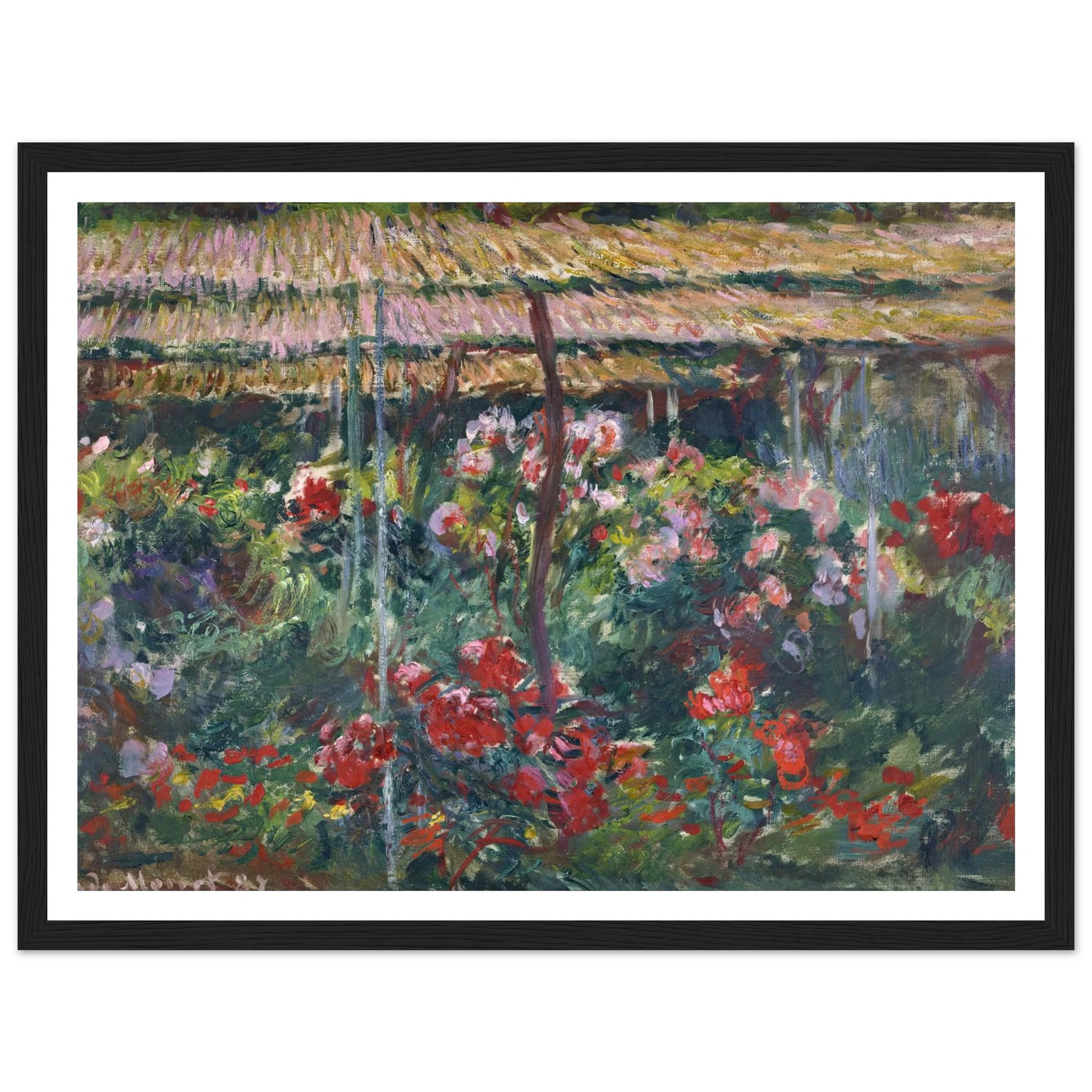Peony Garden (1887) Art Print | Claude Monet-Quipham Collections