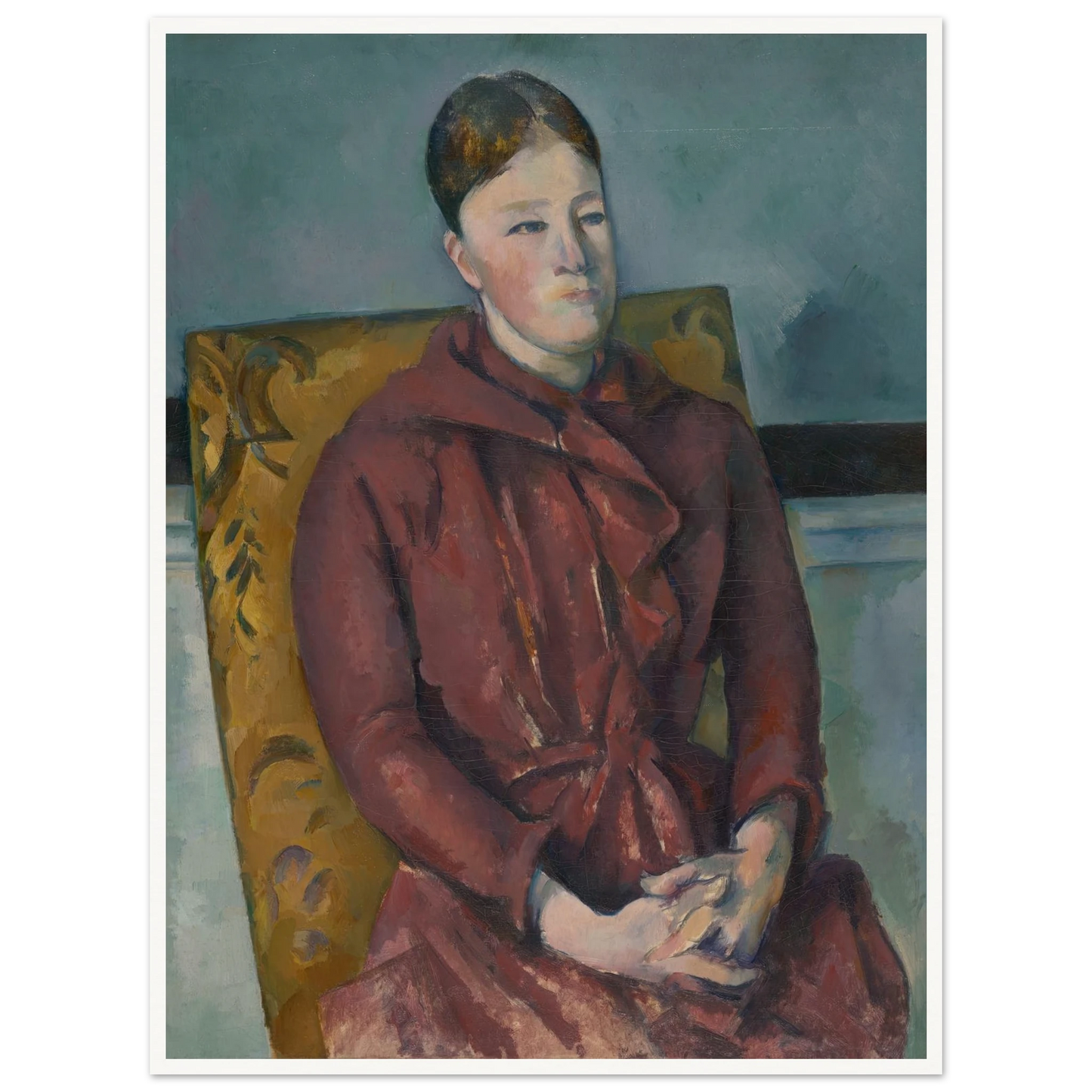 Madame Cézanne in a Yellow Chair (1888-90) Art Print | Paul Cezanne-Quipham Collections
