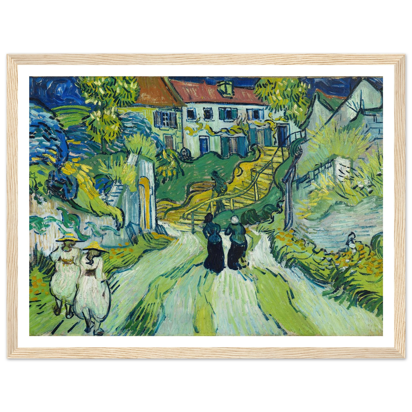 Stairway at Auvers (1890) Art Print | Vincent van Gogh-Quipham Collections