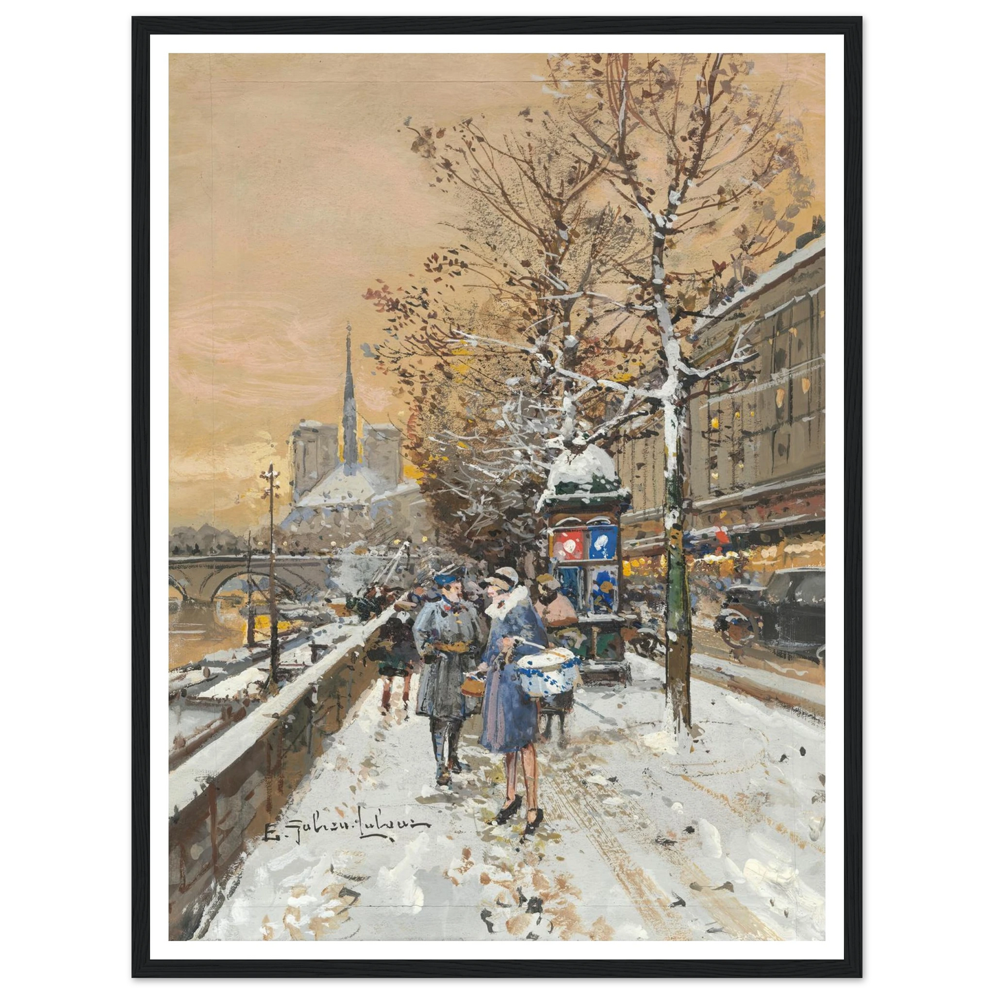 An assignation along the Seine Art Print | Eugene Galien Laloue-Quipham Collections