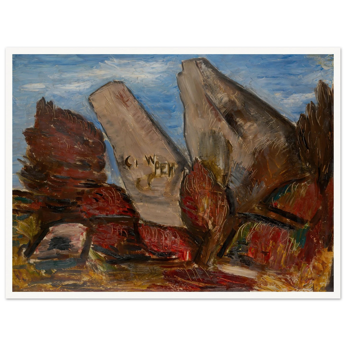 Whale’s Jaw, Dogtown Common, Cape Ann, Massachusetts (1934) Art Print | Marsden Hartley-Quipham Collections