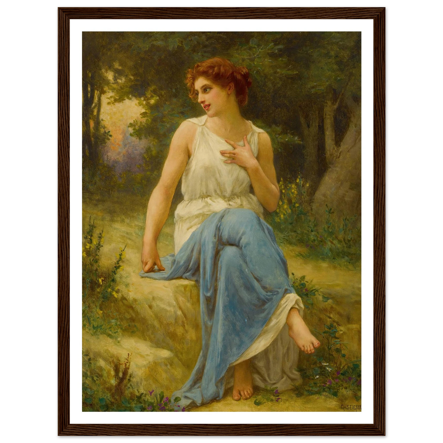 Portrait Of A Seated Woman Art Print | Guillaume Seignac-Quipham Collections