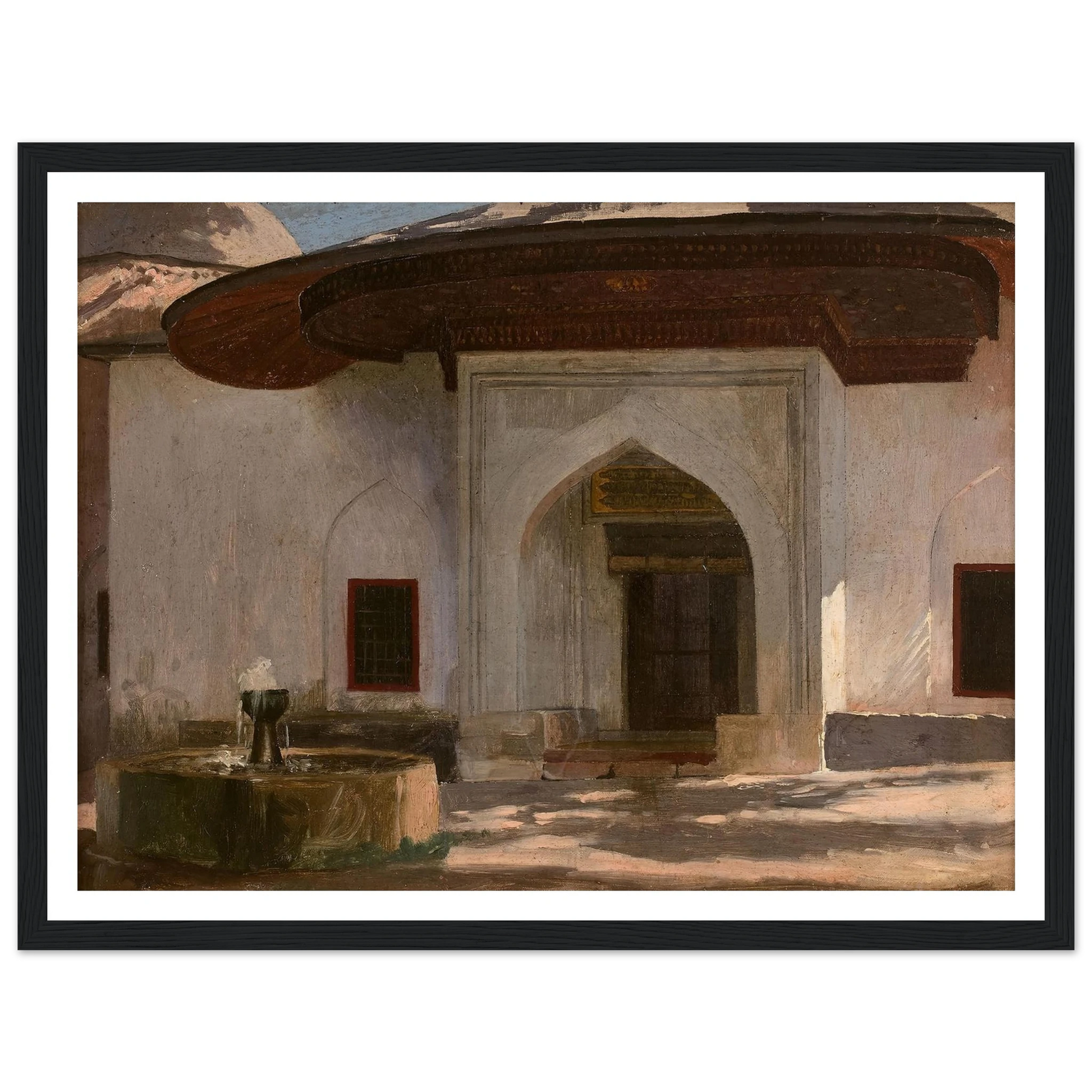 Fontaine à l’entrée d’un monument, probablement en Egypte Art Print | Jean Leon Gerome-Quipham Collections
