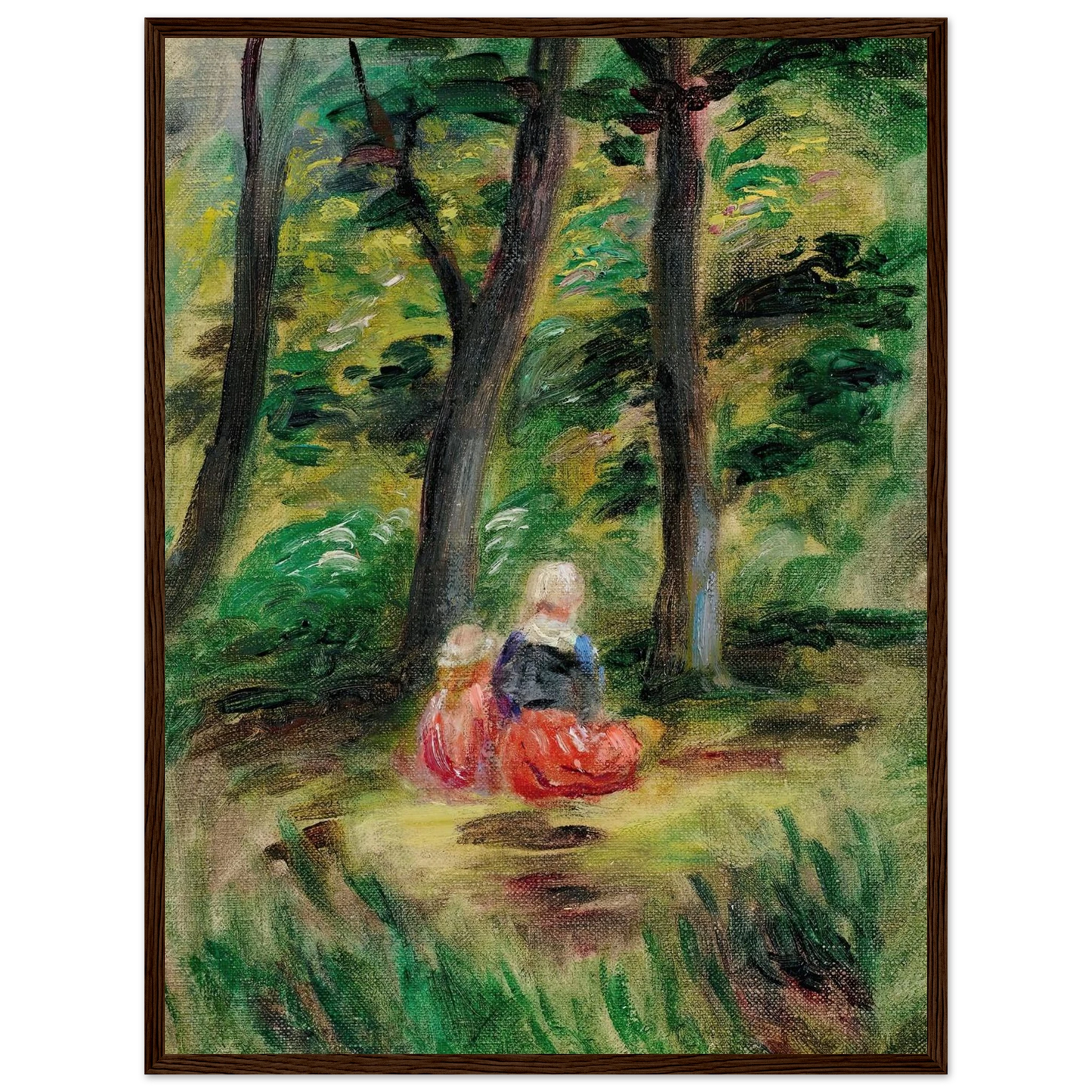 Femme Et Enfant Dans Un Paysage Art Print | Pierre Auguste Renoir-Quipham Collections