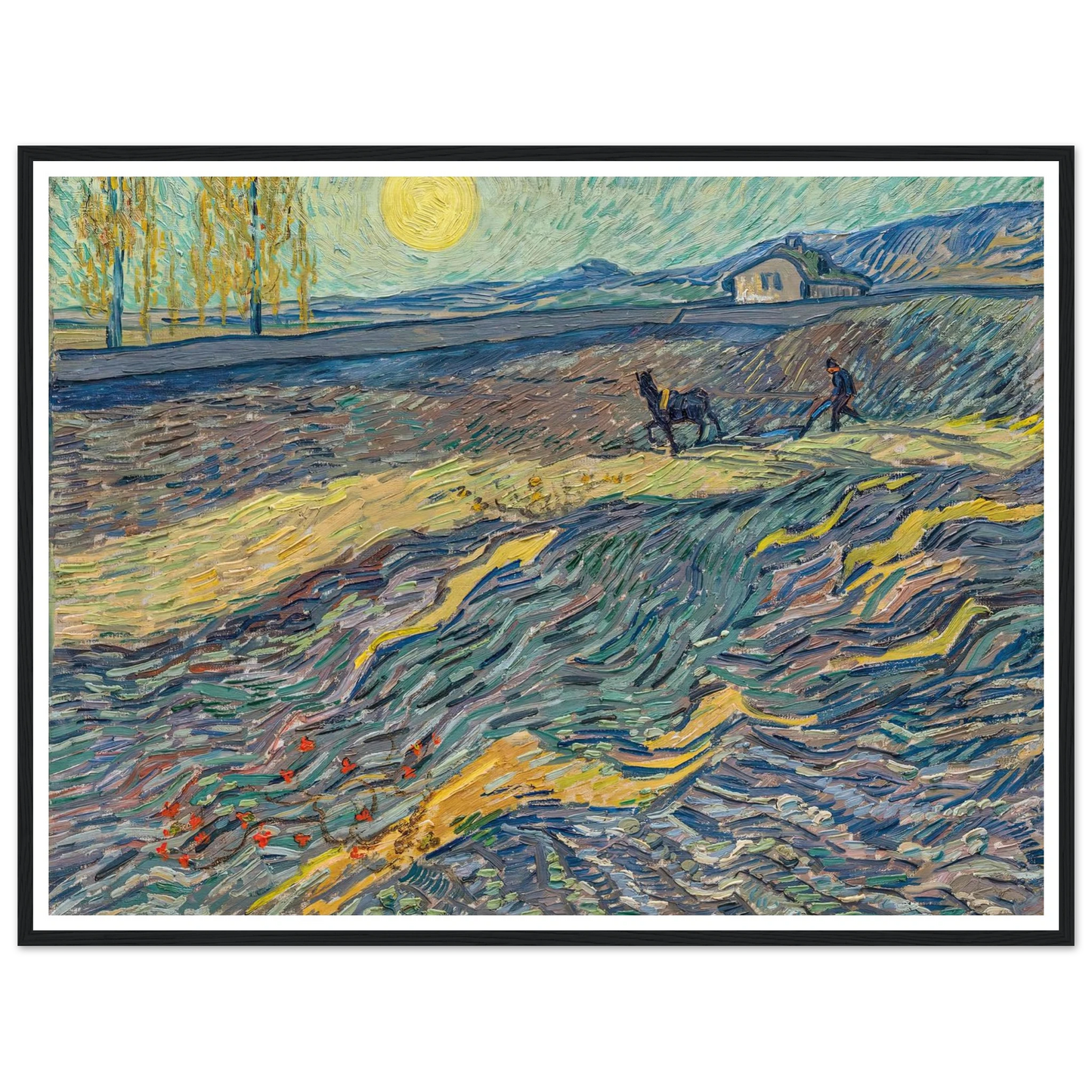 Laboureur dans un champ (1889) Art Print | Vincent van Gogh-Quipham Collections
