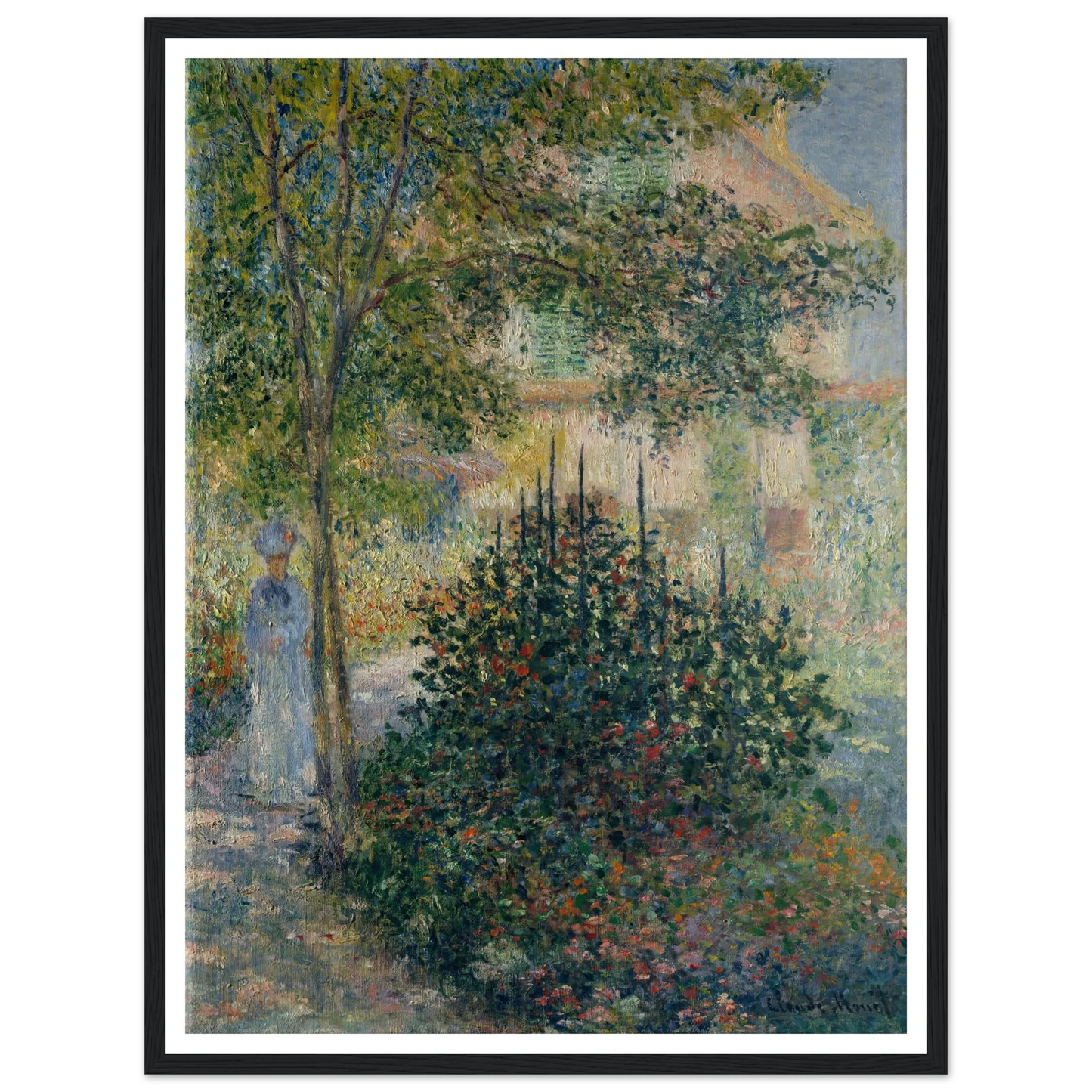 Camille Monet (1847–1879) in the Garden at Argenteuil (1876) Art Print | Claude Monet-Quipham Collections