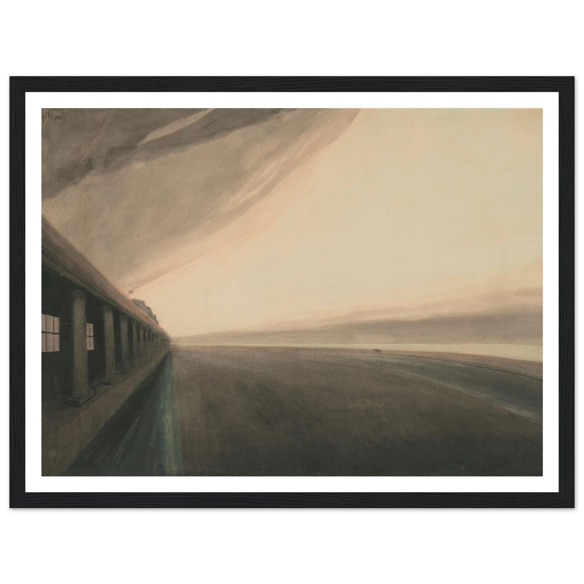 Galeries royales d’Ostende et plage, après l’orage (1907) Art Print | Leon Spilliaert-Quipham Collections