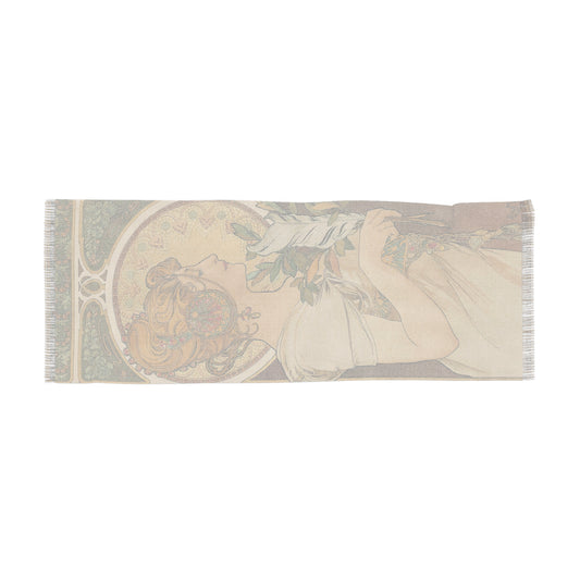 La Plume | Alphonse Mucha Scarf – Art Nouveau Scarf-Quipham Collections