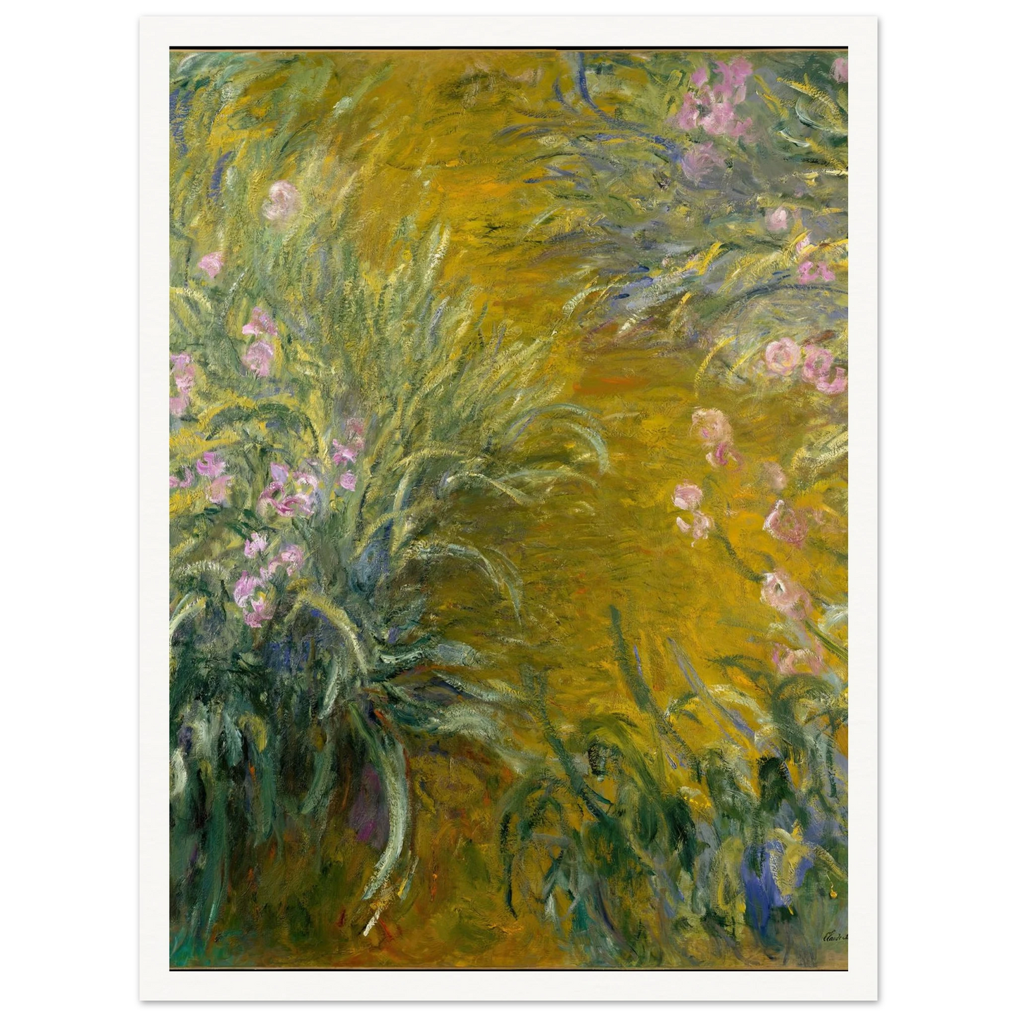 The Path through the Irises (1914-1917) Art Print | Claude Monet-Quipham Collections