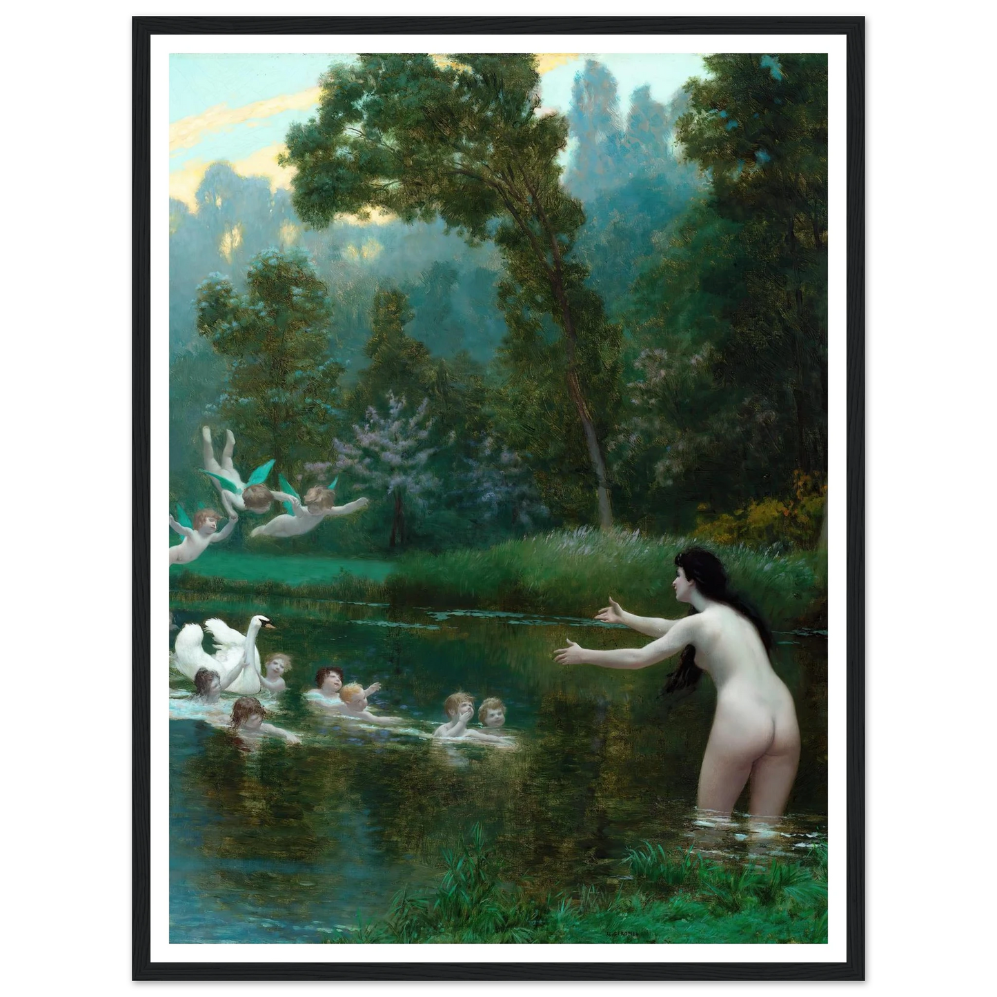 Leda And The Swan (1895) Art Print | Jean Leon Gerome-Quipham Collections