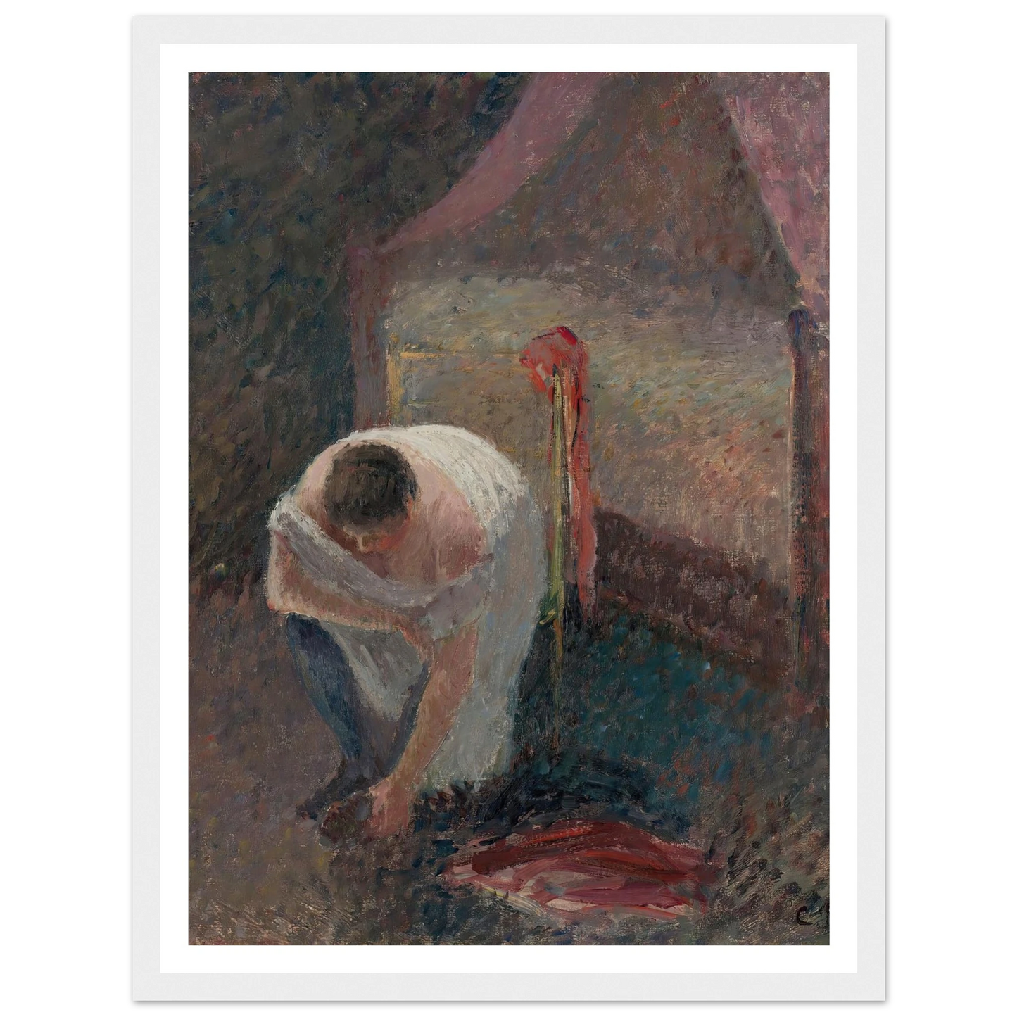 Femme En Chemise Près D’un Lit (circa 1896) Art Print | Camille Pissarro-Quipham Collections