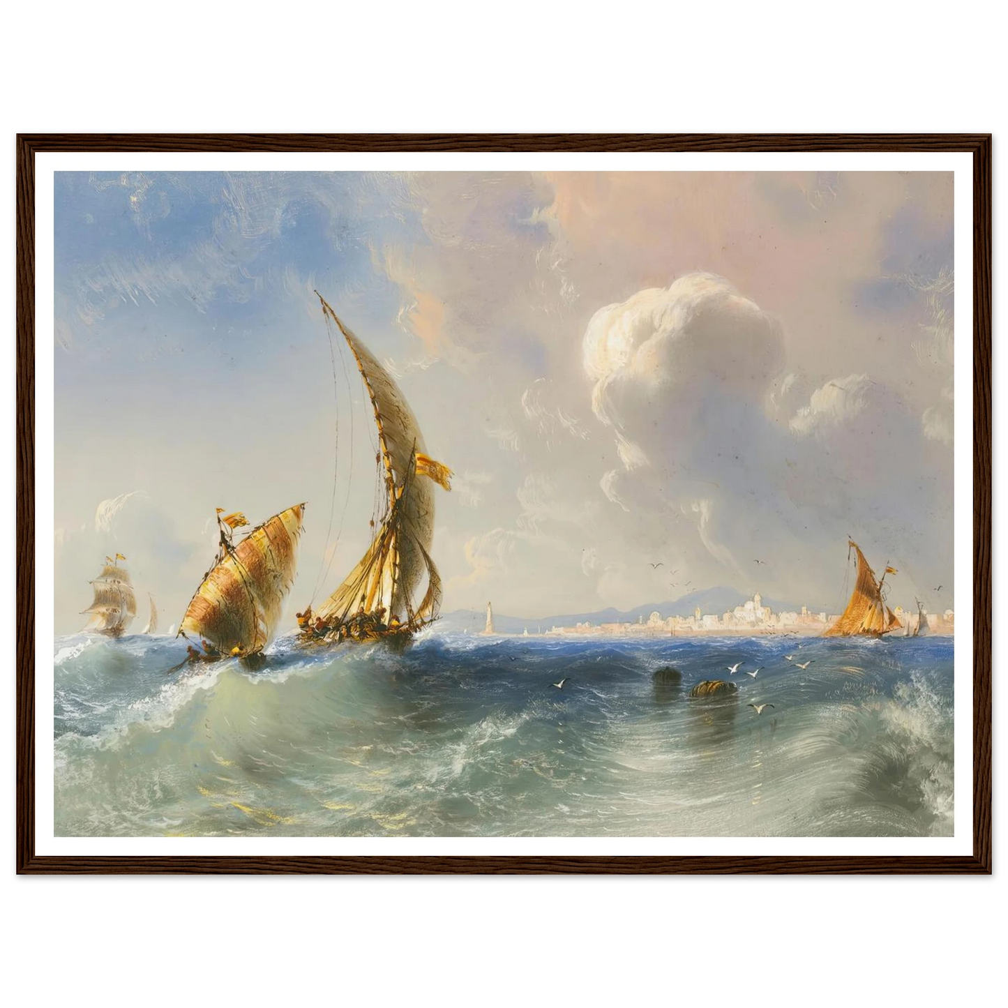 High Seas Near Alicante Art Print | Carlo Bossoli-Quipham Collections