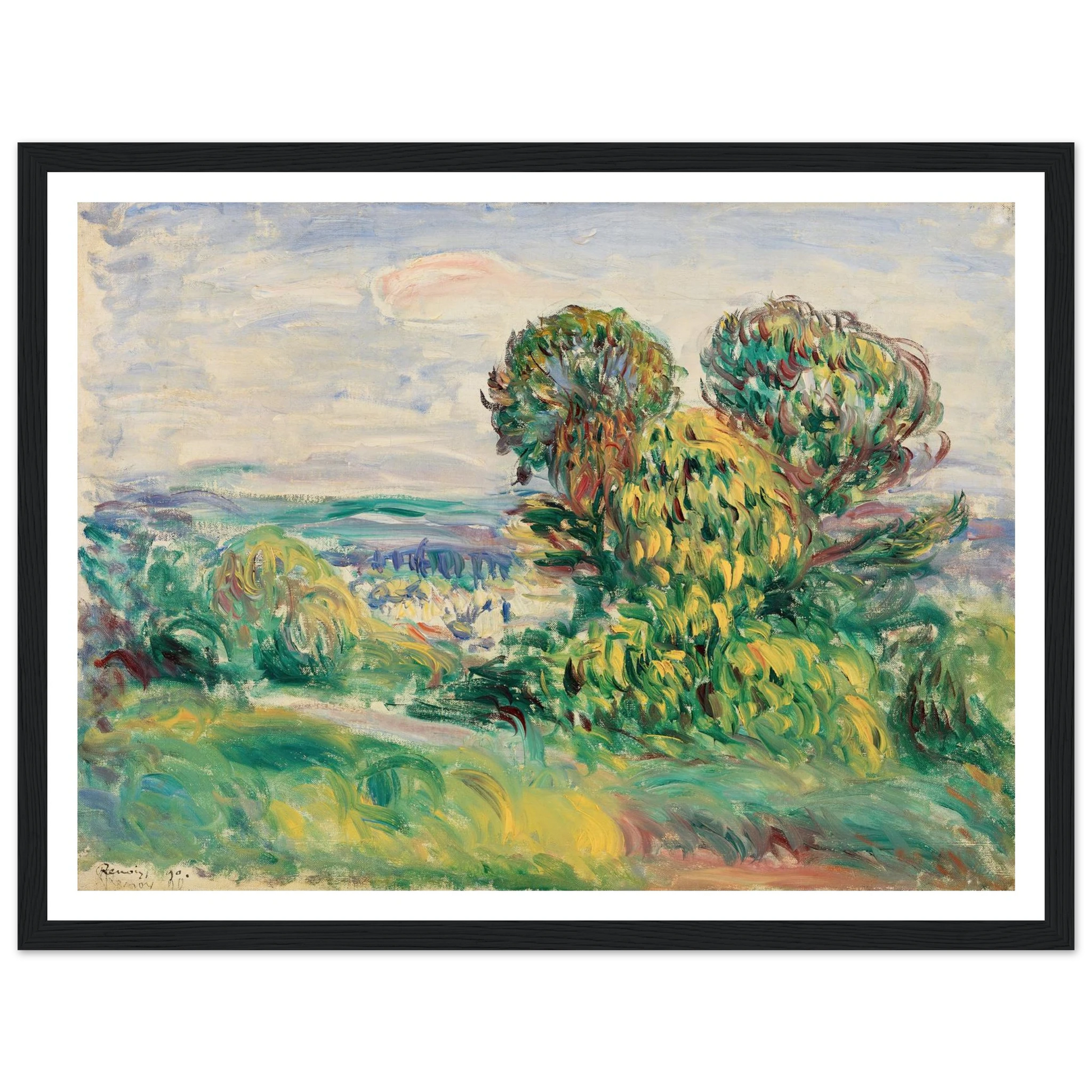 Landscape (1890) Art Print | Pierre Auguste Renoir-Quipham Collections