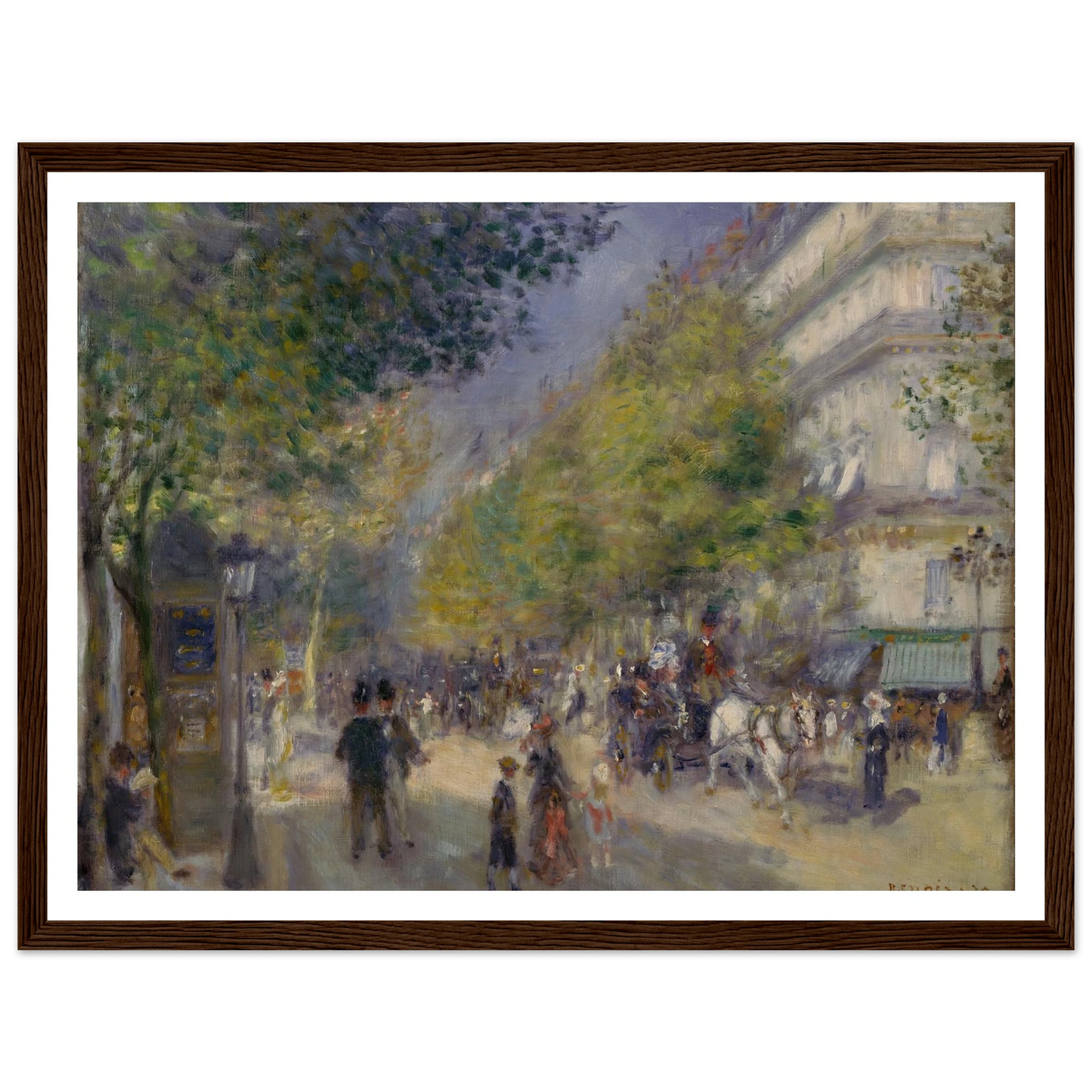 The Grands Boulevards Art Print | Pierre Auguste Renoir-Quipham Collections