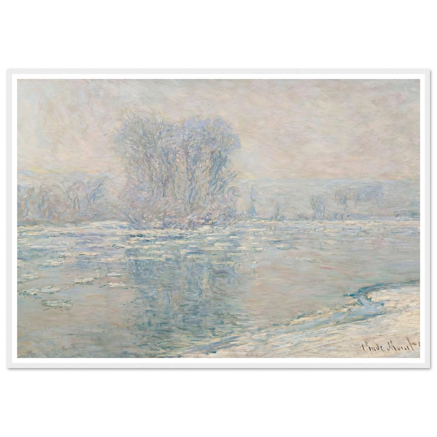 Glaçons, Effet Blanc (1893) Art Print | Claude Monet-Quipham Collections