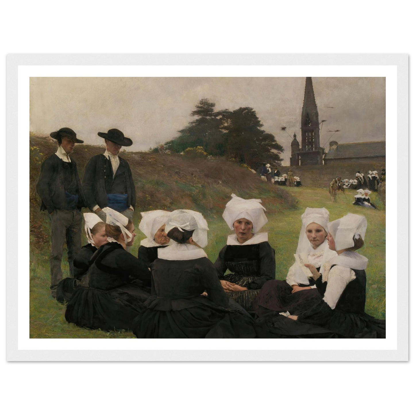 Breton Women at a Pardon (1887) Art Print | Pascal Adolphe Jean Dagnan Bouveret-Quipham Collections
