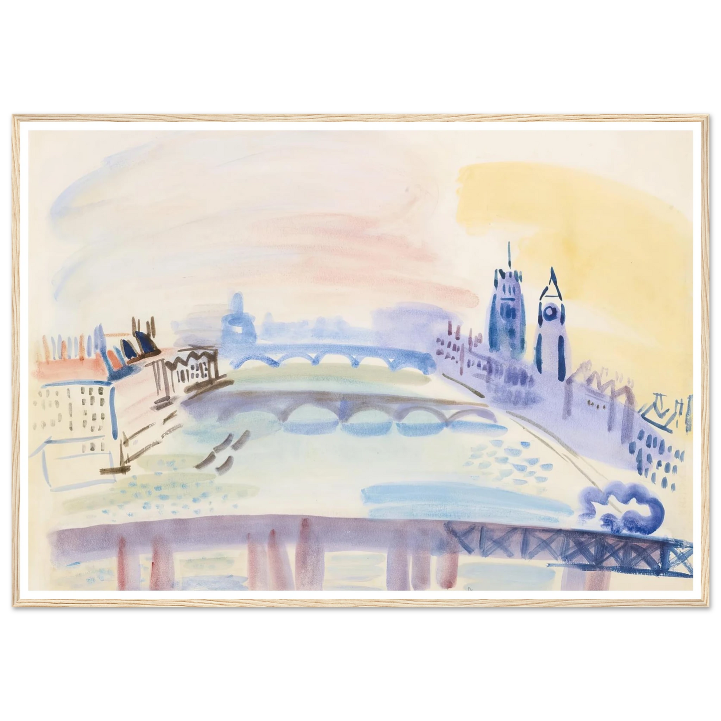 La Tamise, Londres (ca 1932) Art Print | Raoul Dufy-Quipham Collections